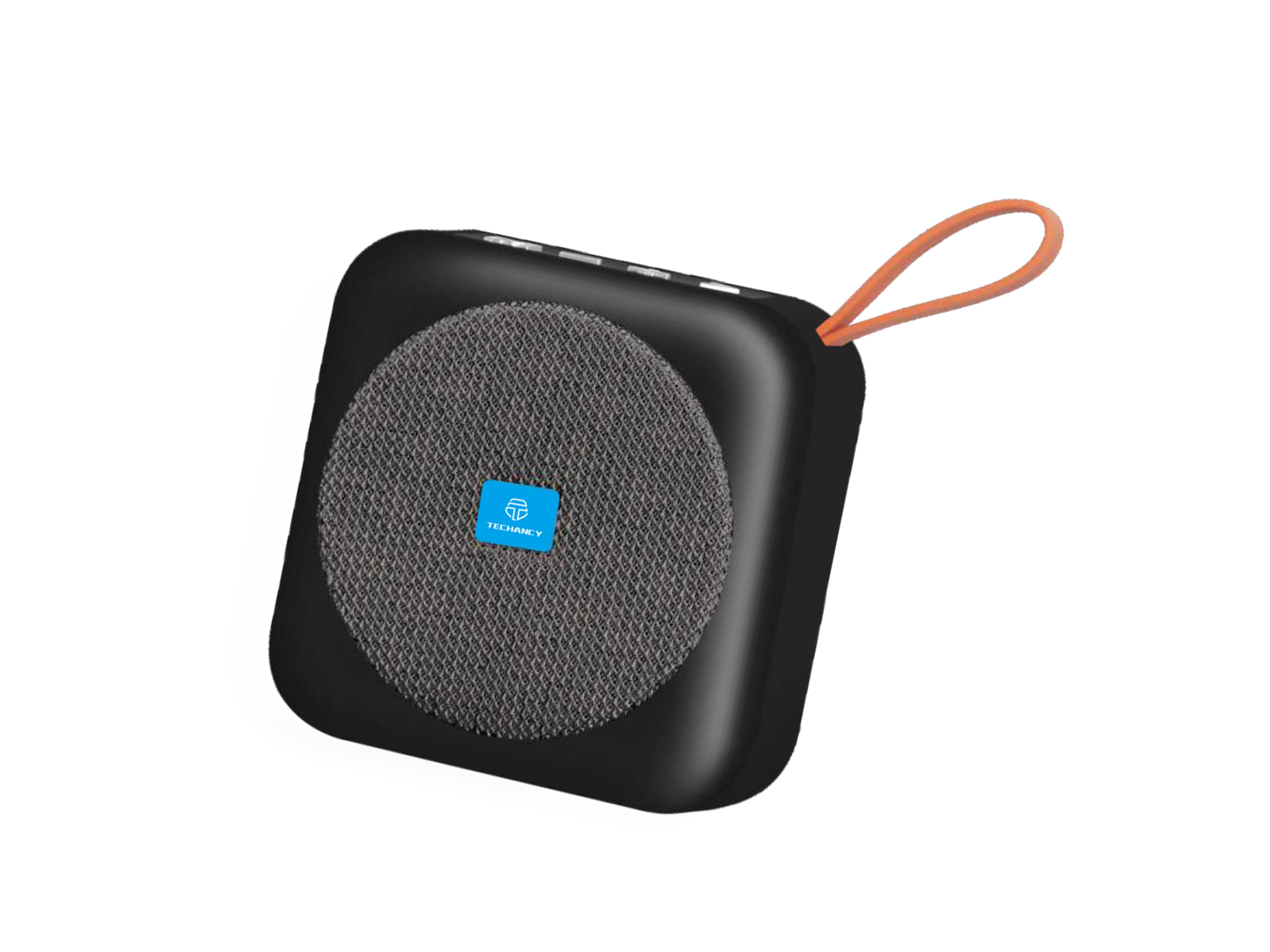 Techancy TH2622 Black Bluetooth Speaker, Portable and Compact Size, Supports TF/FM/USB/TWS, Powerful Sound.