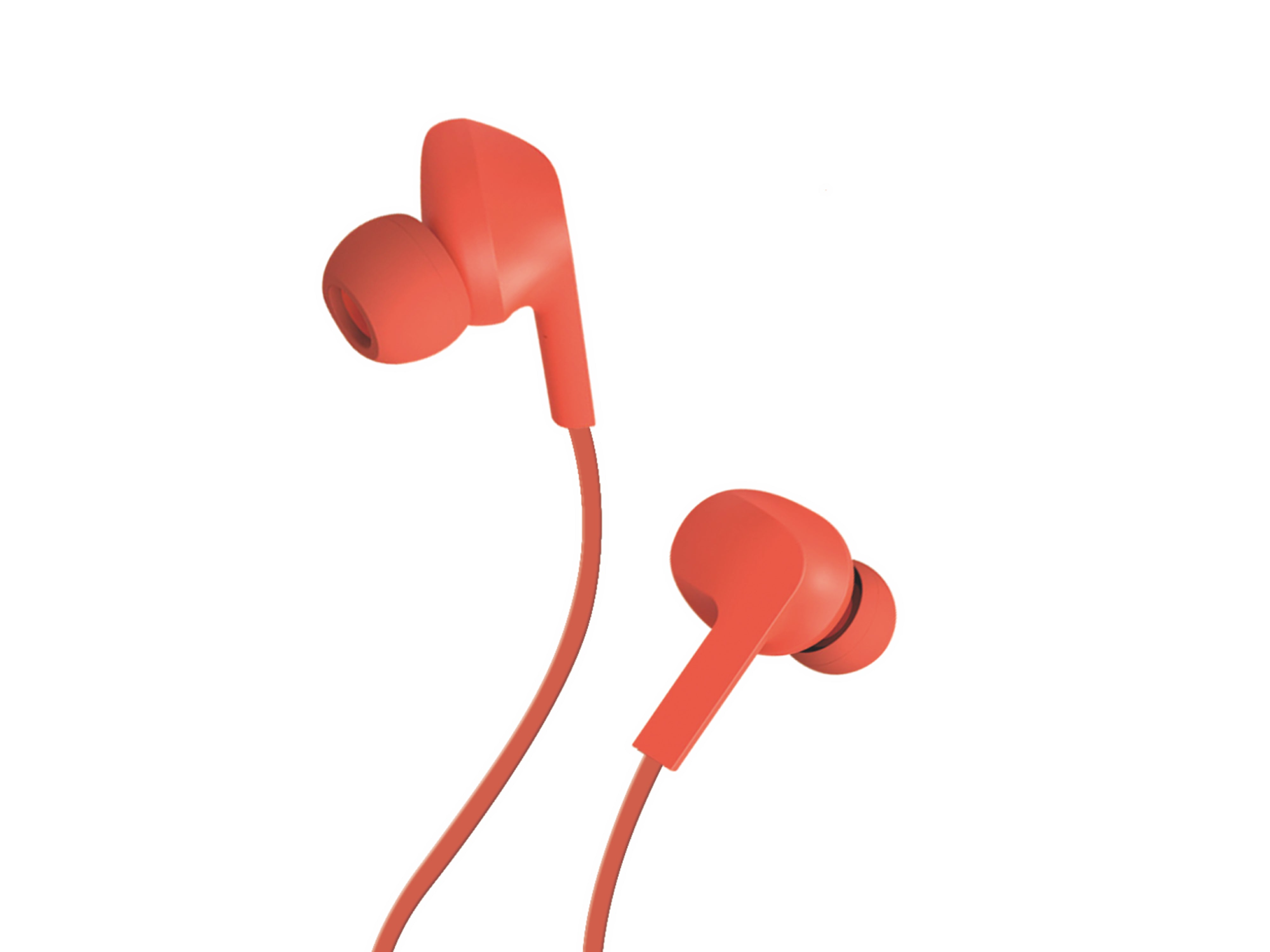 Techancy Wired Orange Headset TD8022, Integrated Microphone, 3.5 mm, Compatible with Smartphones and Tablets