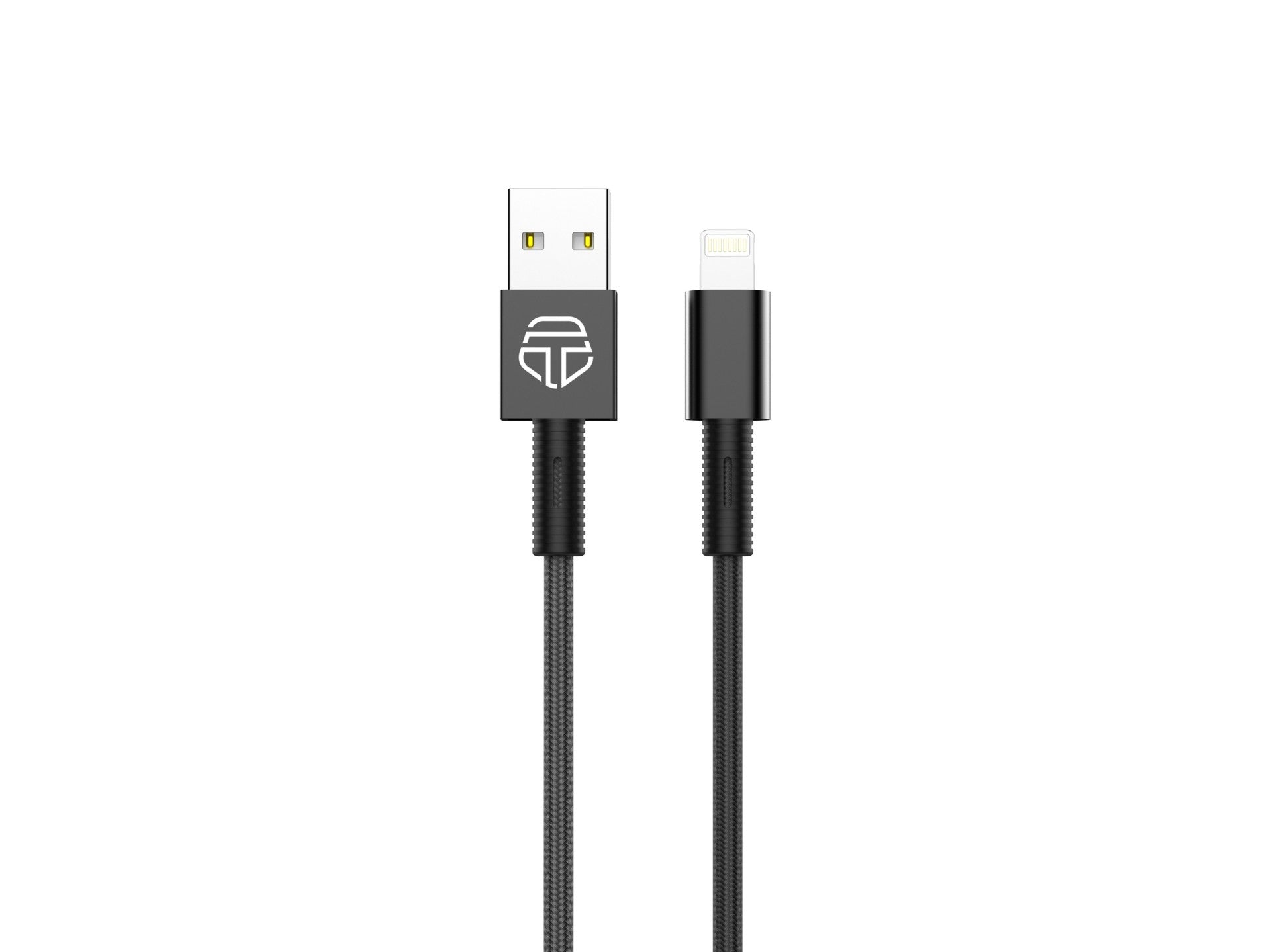 Techancy USB-Lightning Data Cable Black TB1717, 2.4A Fast Charging, Aluminum Alloy + Braided 1.2M