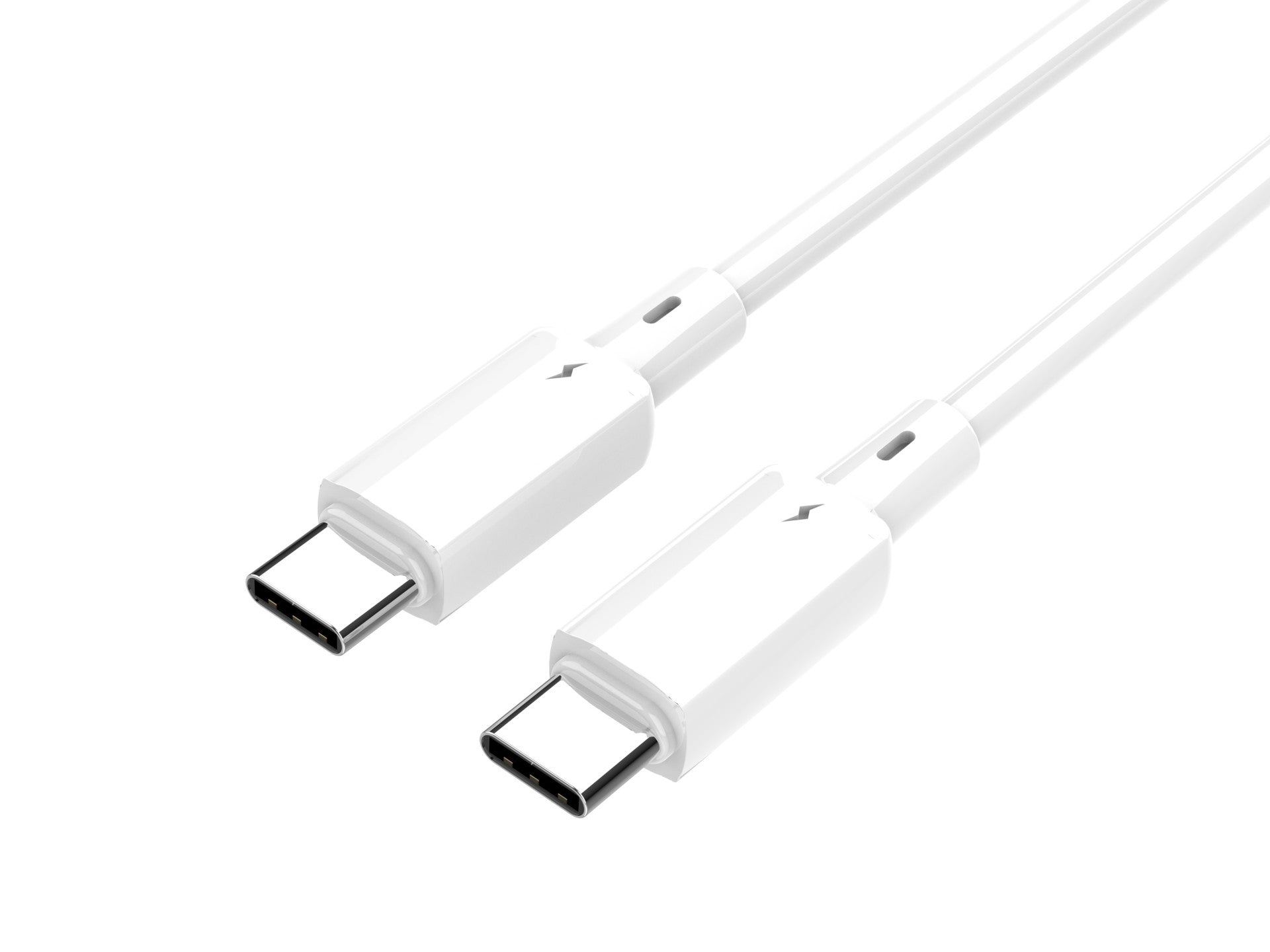 Techancy Cabo USB C para USB C TB1803 1m 60W Carregamento rapido e dados para Telemovel Tablet Portatil Branco