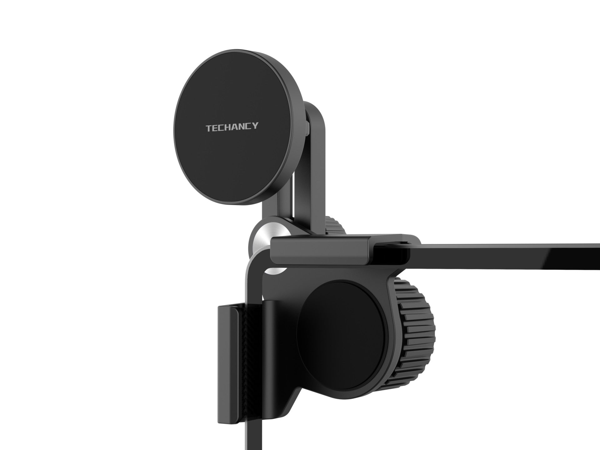 Techancy Magnetic Car Mount TI2342 Compatible MagSafe For Car Screen Monitor Thickness 10-20mm ABS Material Magnet Black