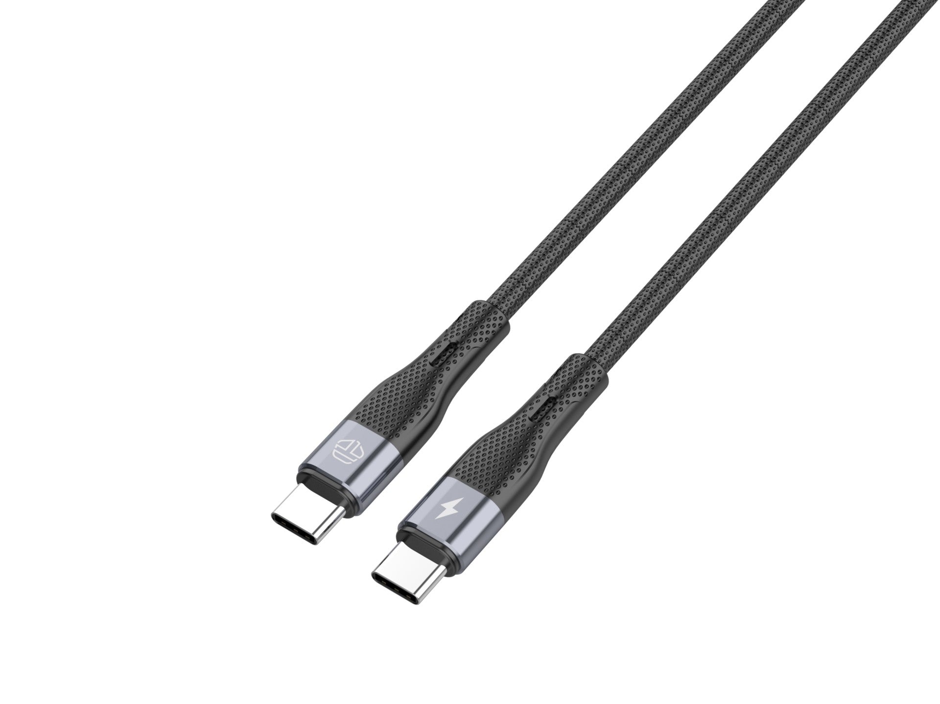 Techancy Cabo de carregamento rápido PD USB C para USB C Preto TB1779, carregamento rápido de 60 W, comprimento 1 m
