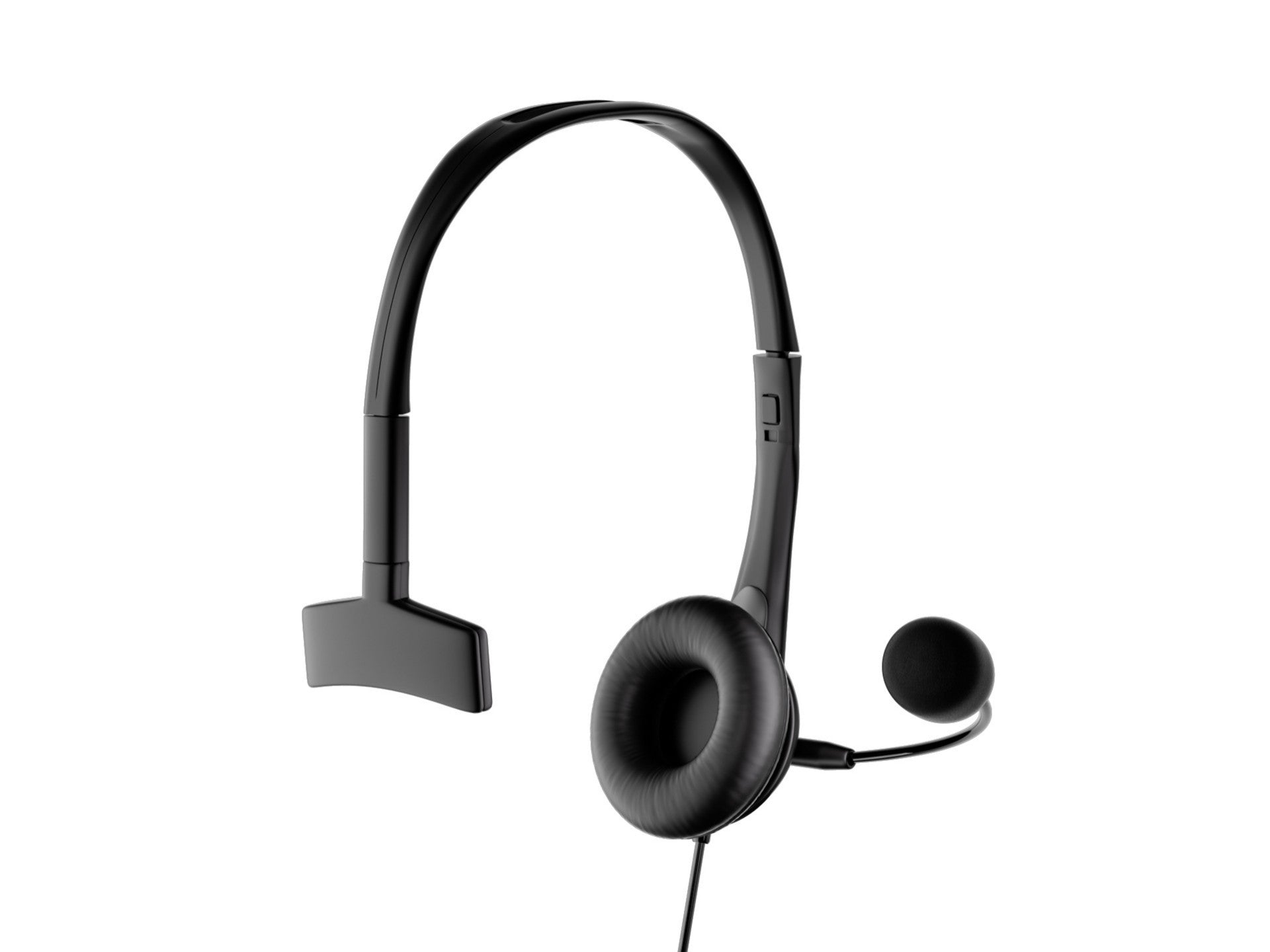 Techancy TH5232 Wired 3.5mm One-Handed Headset with Noise-Cancelling Microphone for Call Centers, Offices, Meetings, and Gaming. Compatible with PC, Mobile Phones, and Consoles.
