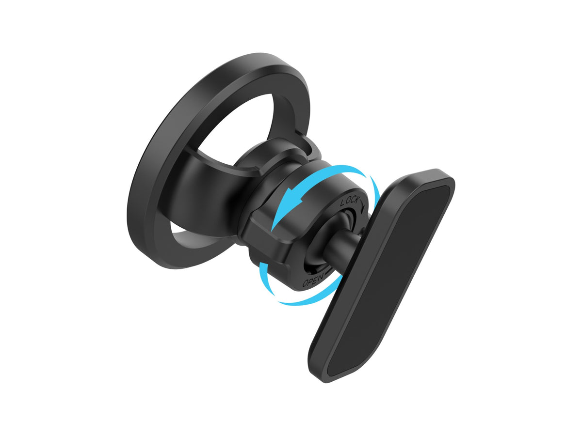 Suporte Magnetico Dupla Face para Telemovel Techancy TI2349, Imanes N52, Rotacao 360 Graus, Dobravel, Multiusos, Preto
