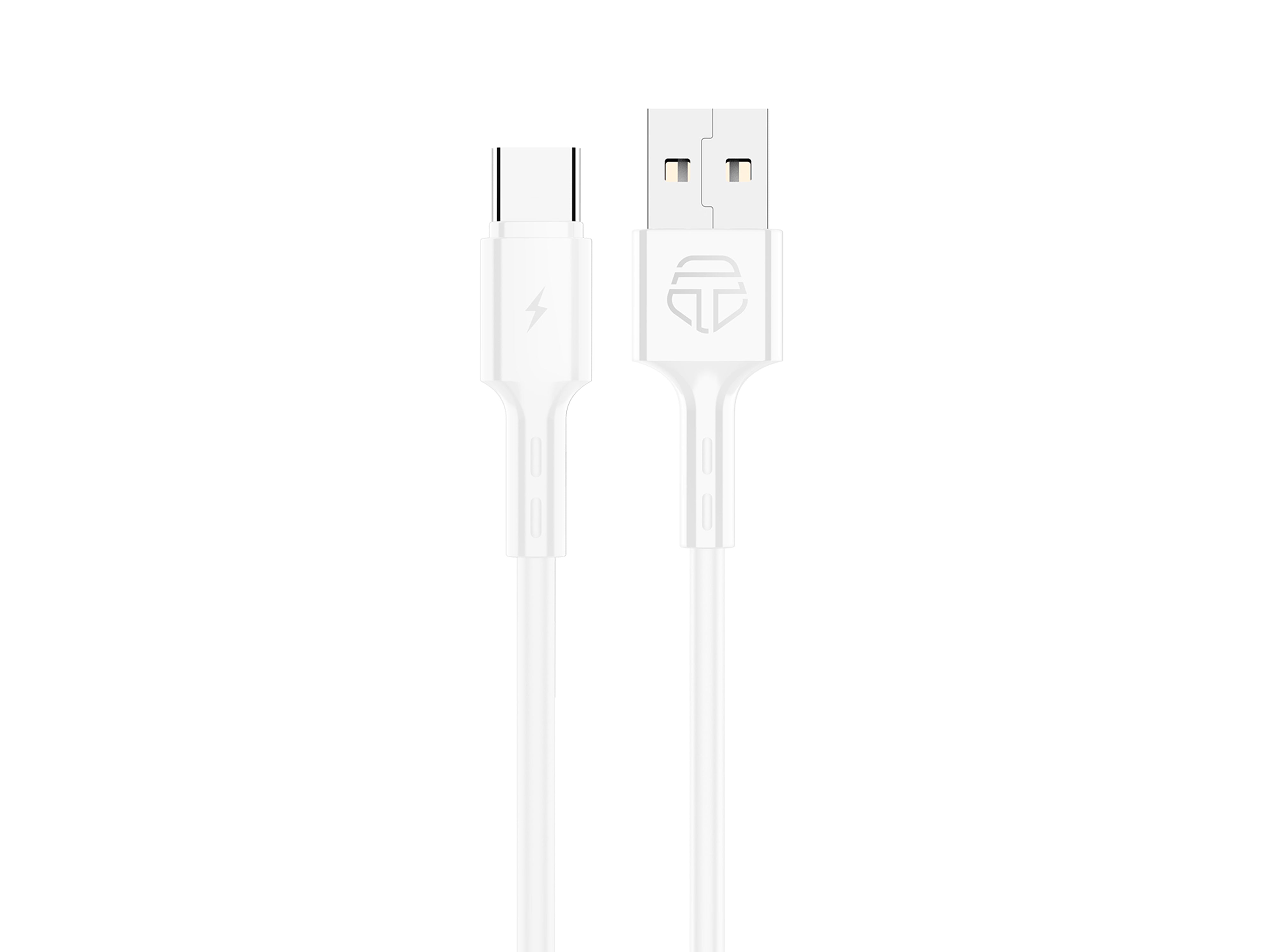 Techancy Cabo De Dados Usb-Tipo-c, TB1738 1M, Carregamento Rápido 2,4A, Transferência De Dados, Branco