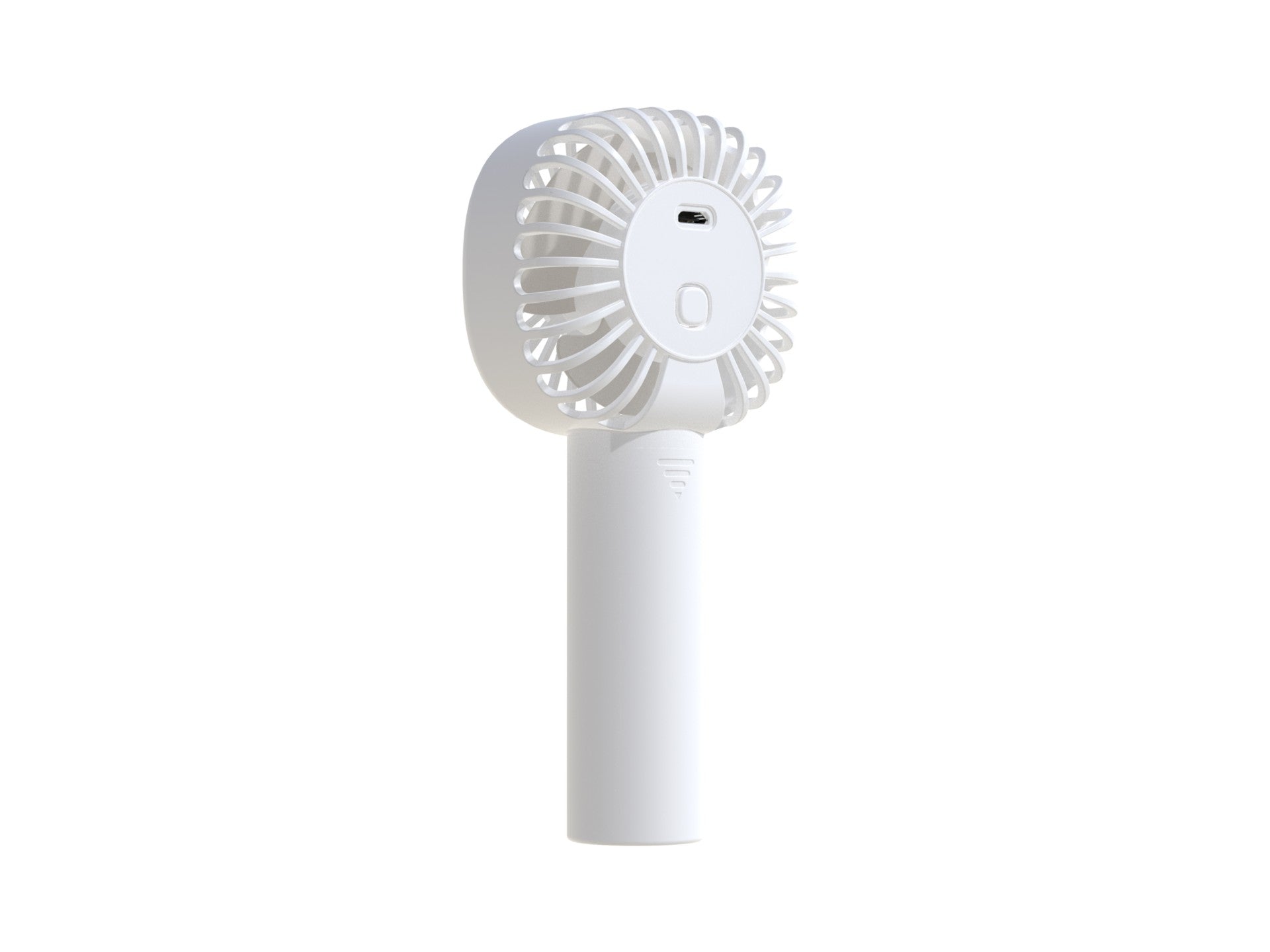 Techancy Mini USB Fan White KL7308 with Fan Holder, Rechargeable Lithium Battery, 3 Speed Modes