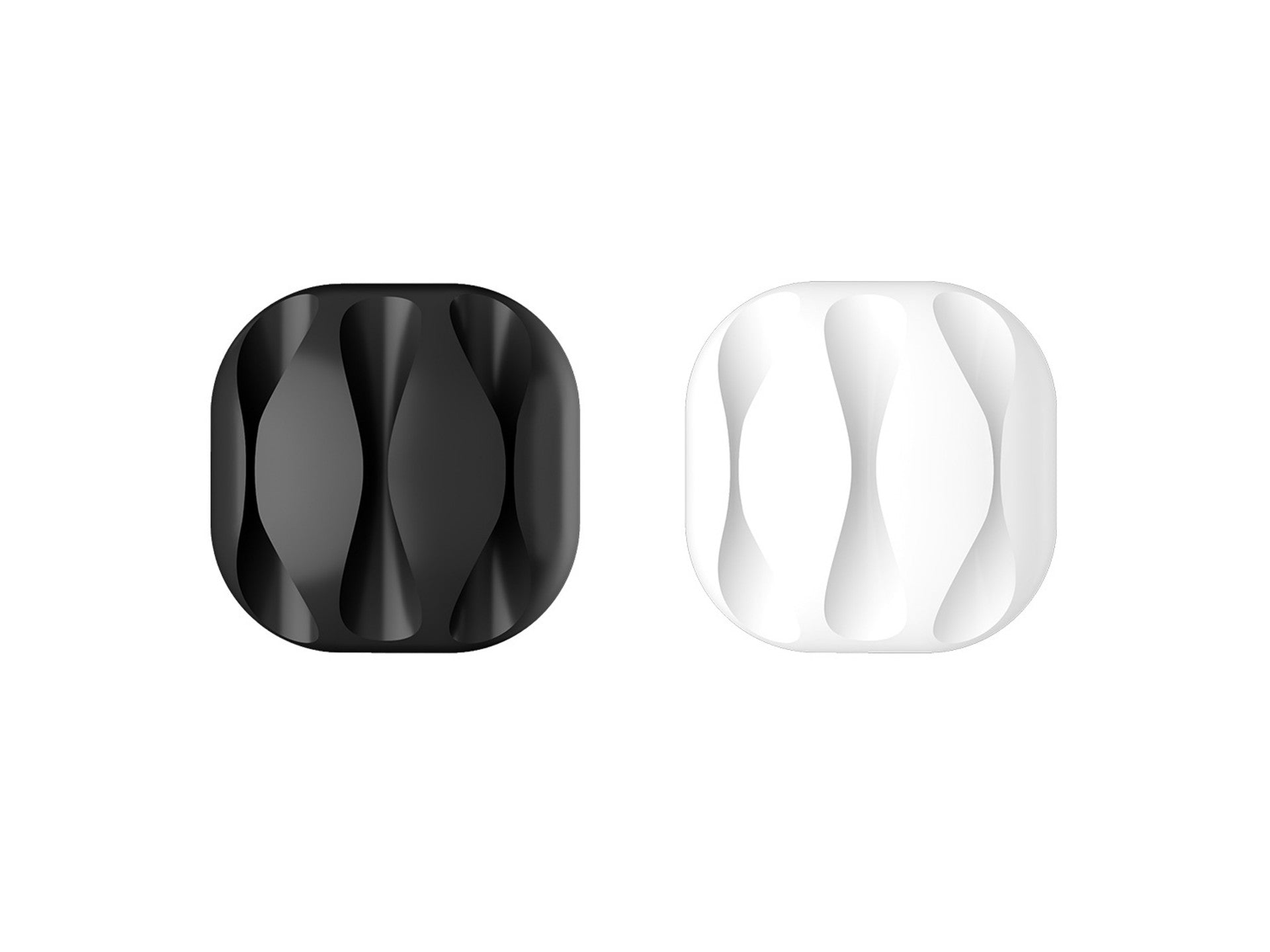 Soporte para cables Techancy TZ6293 (paquete de 4), organizador de cables, blanco y negro