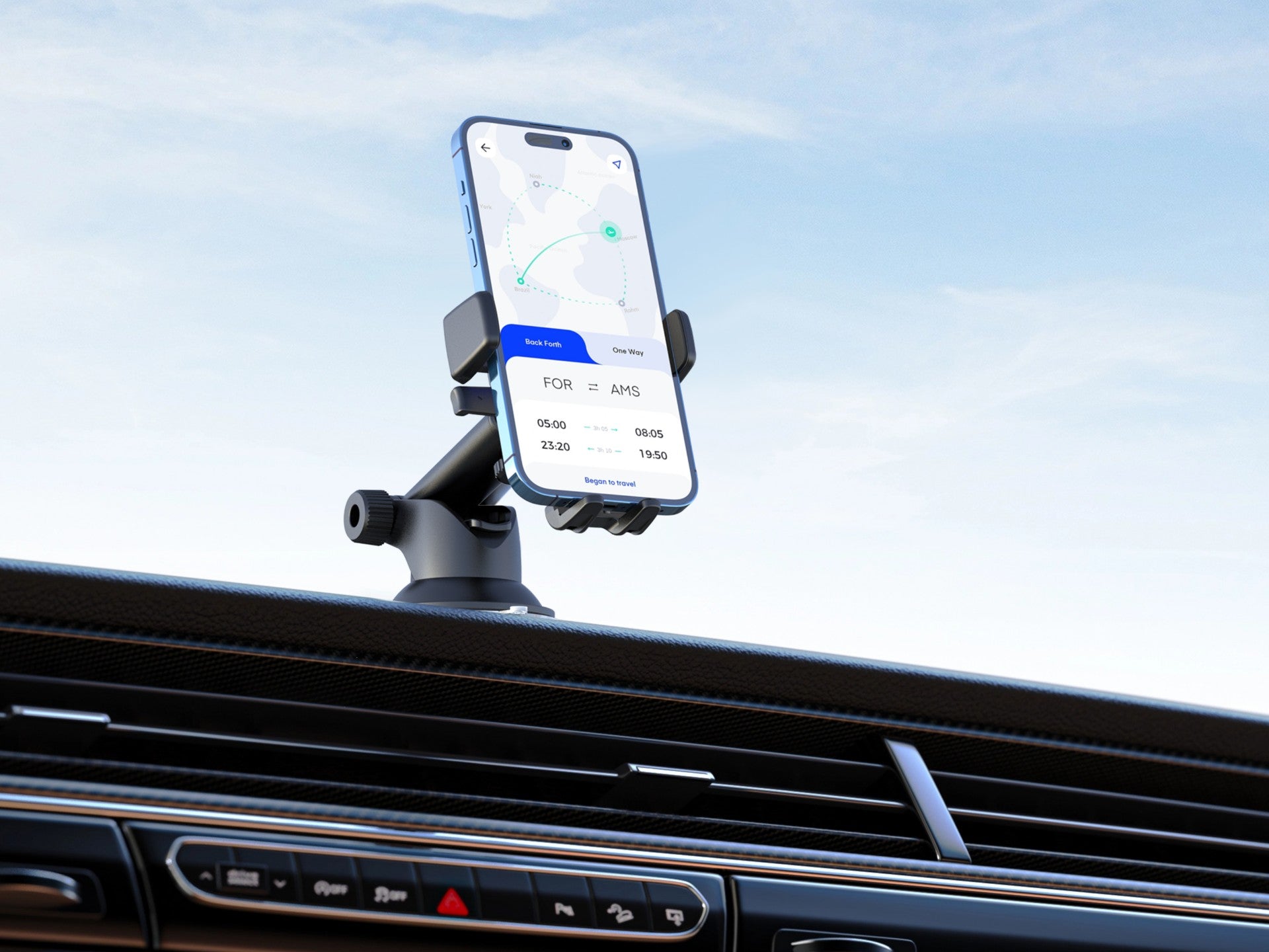 Soporte para teléfono de coche Techancy Ti2295, ABS de alta resistencia, para teléfonos móviles de 4 a 6,8 pulgadas