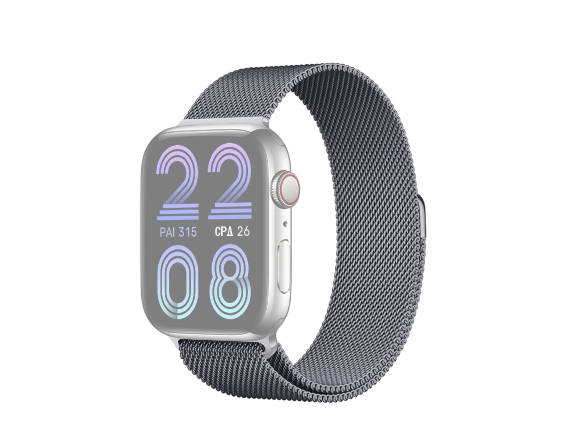 Techancy Faixa Metálica Magnética Cinzenta KC2123, Faixa De Substituição, Compatível Com Apple Watch Series: 42mm/44mm/45mm,