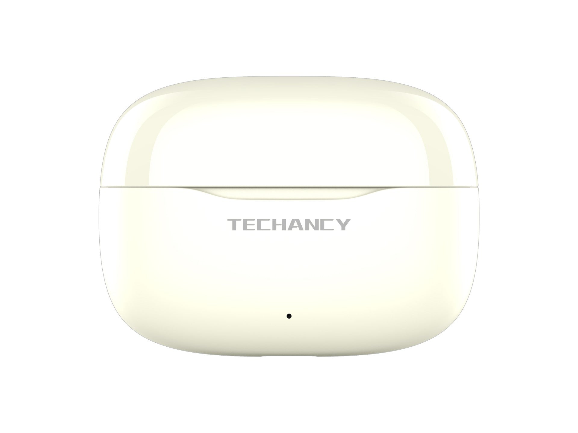 Techancy Auriculares Bluetooth TWS Wireless 5.4 KP2715 Microfone HD Toque inteligente USB C para Android iPhone Creme