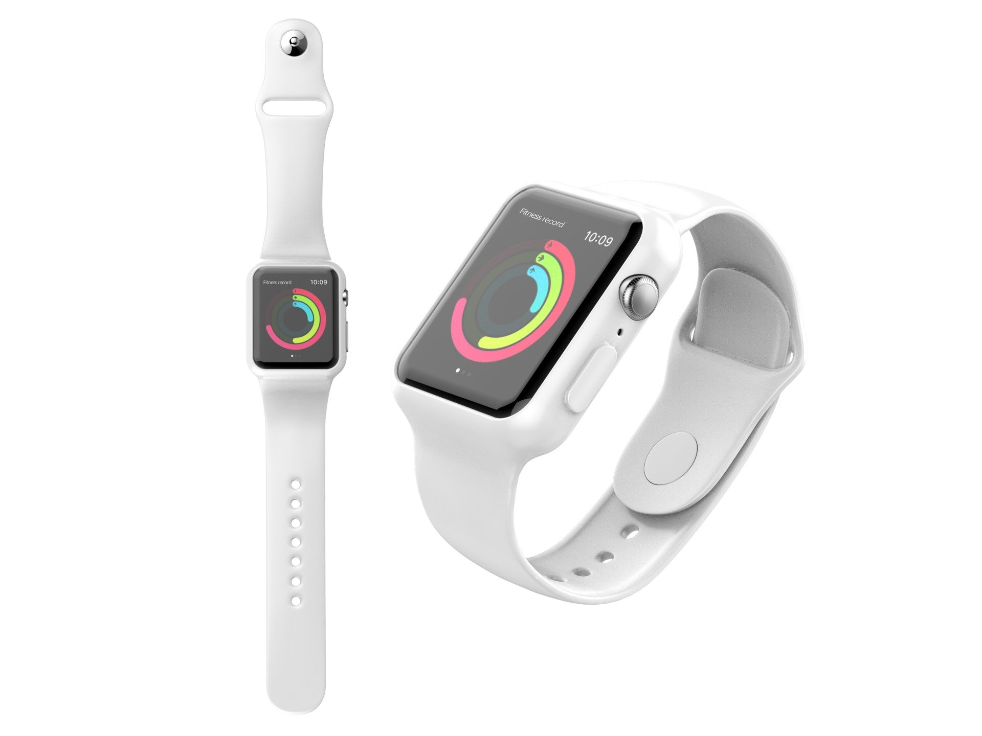 Correa adhesiva Techancy KC2112 para Apple Watch de 42-44 mm, color blanco