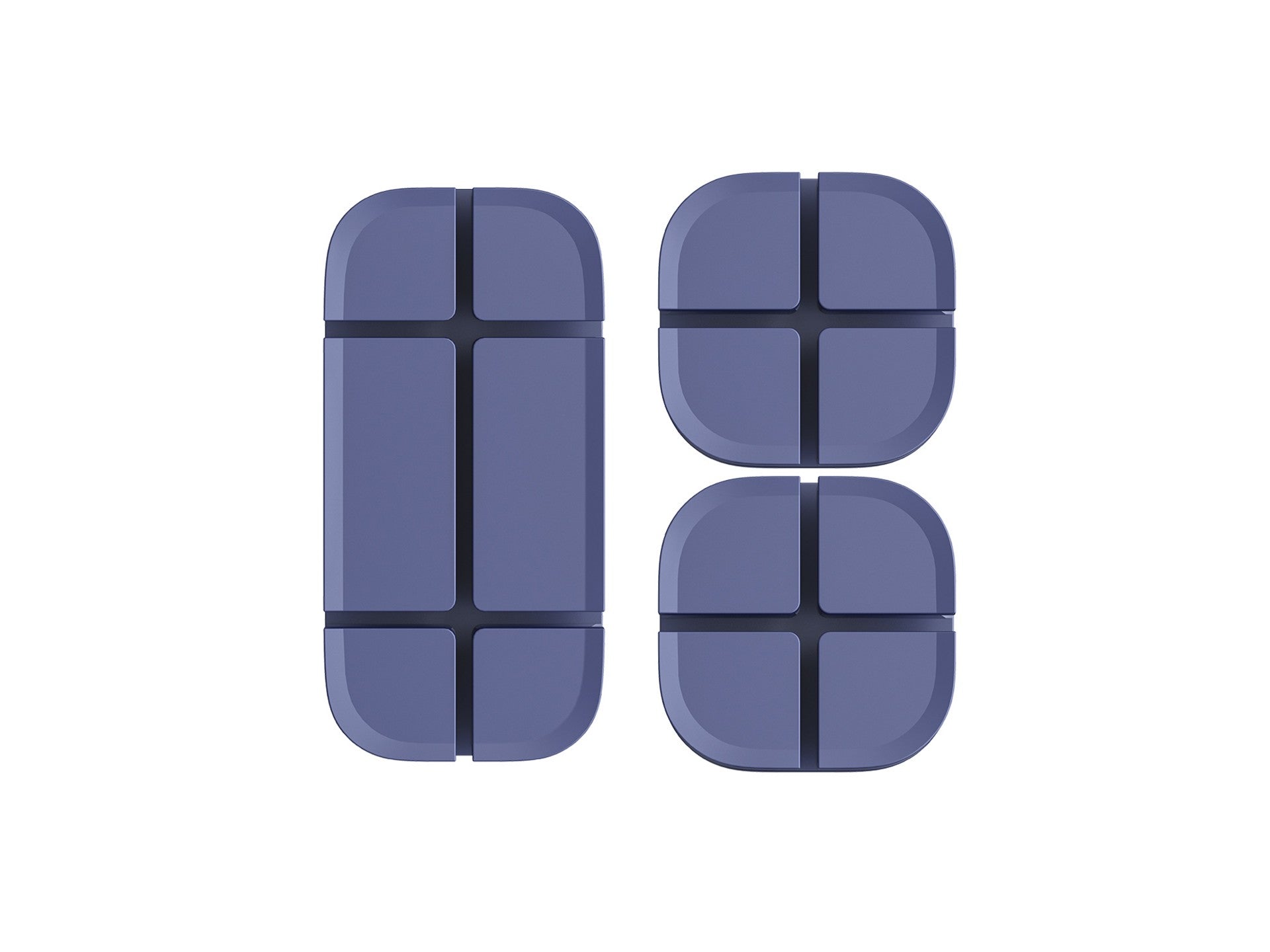 Techancy cable organizer, TZ6290, pack of 3, organizes cables neatly to keep your desk tidy, blue.