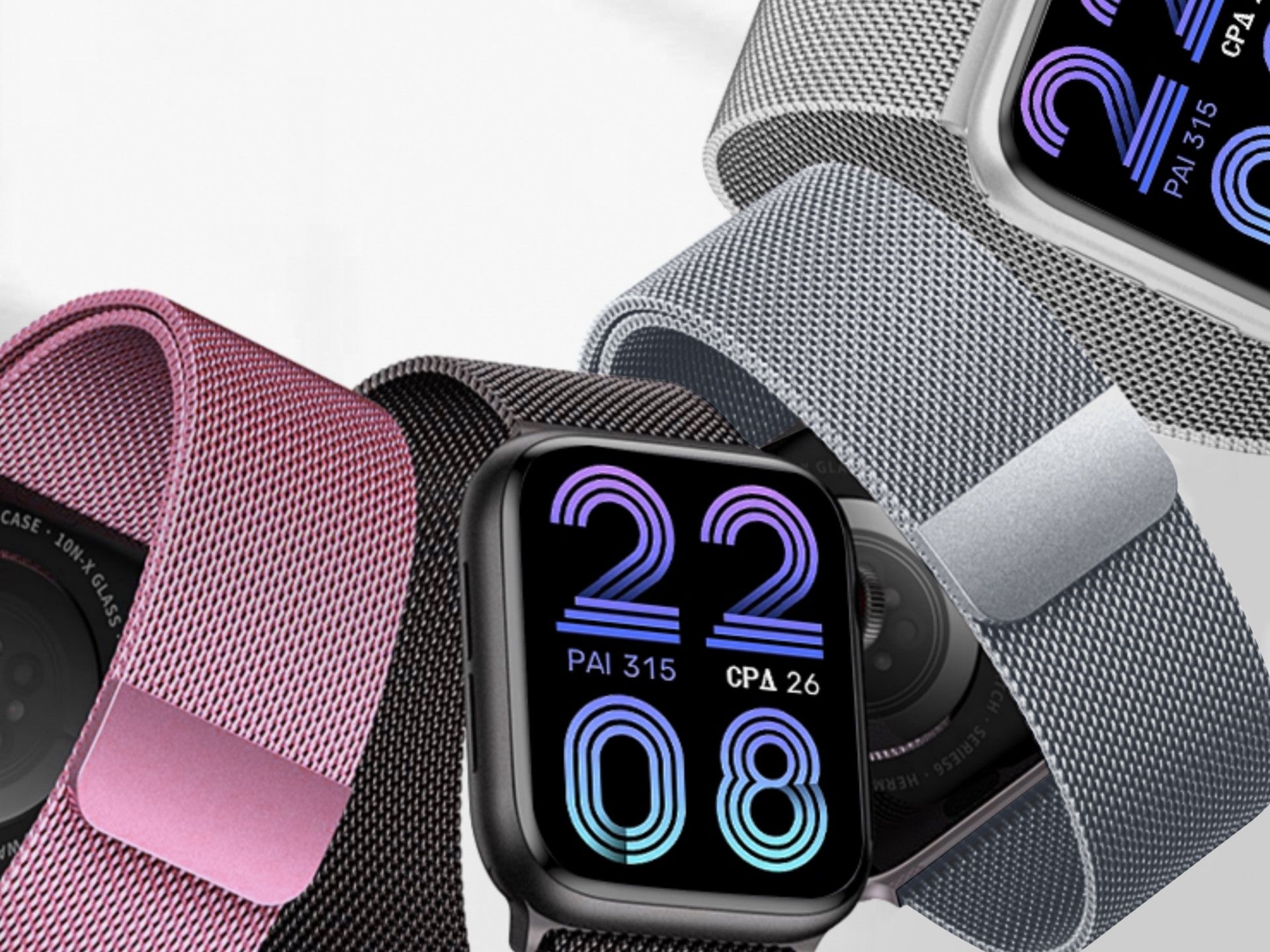 Techancy Faixa Metálica Magnética Rosa KC2123, Faixa De Substituição, Compatível Com Apple Watch Series: 49mm,