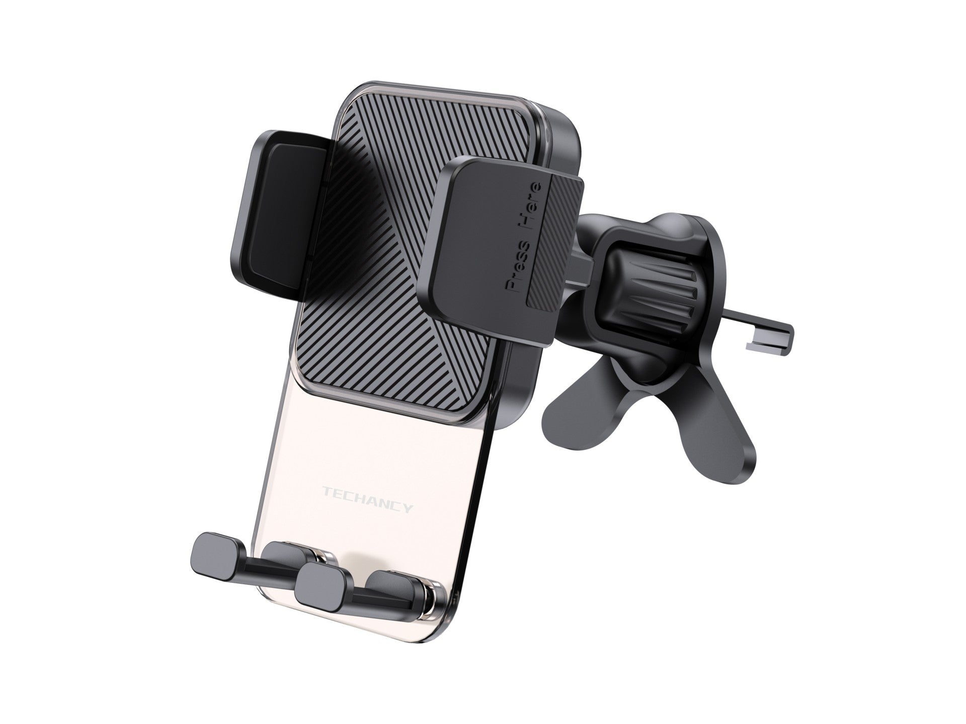 Techancy Suporte para TelemOvel TI2335, Operação com Uma Mão, ABS de Alta Resistência, para Smartphones 4.7"-7.2", Preto
