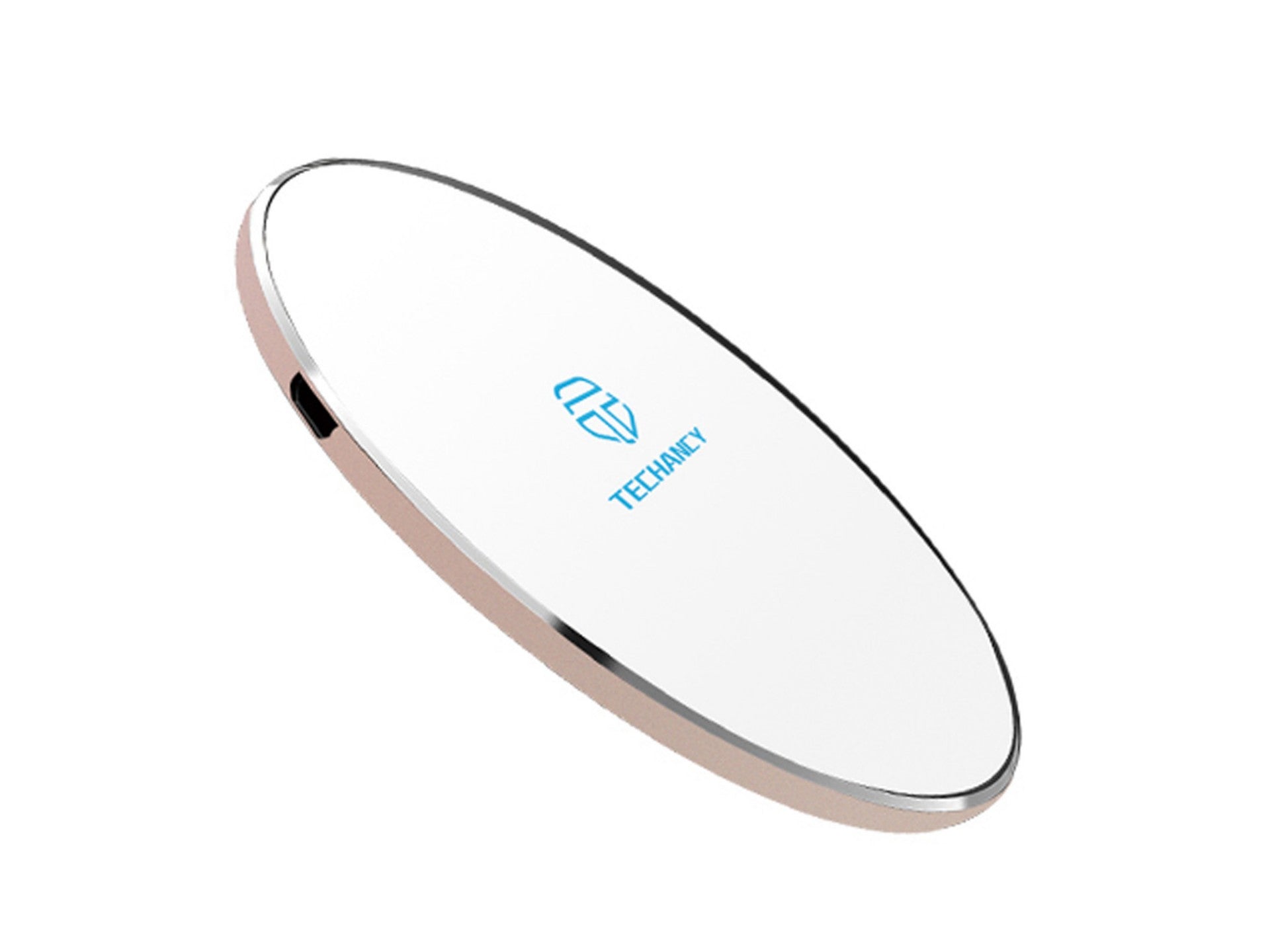 Techancy 10W Wireless Charger for Mobile Phones, TF2770, Compatible with Android and Apple Mobile Phones, White