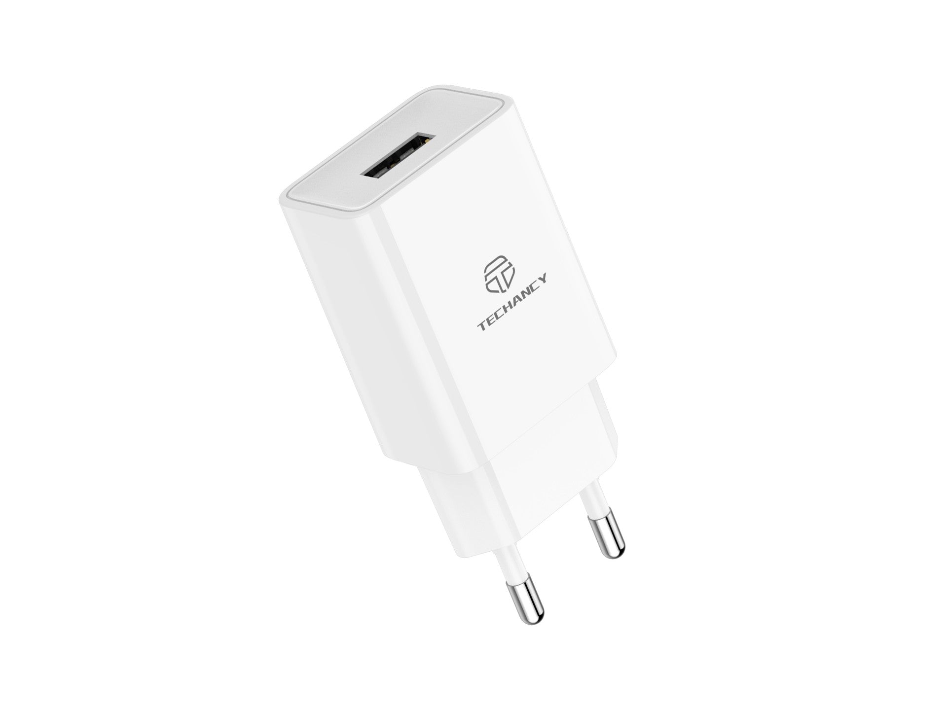Techancy Carregador De Telemóvel Branco TA2771, Saída Usb 5v-2.4a, Compatível Com Samsung, Huawei, Apple, Etc.