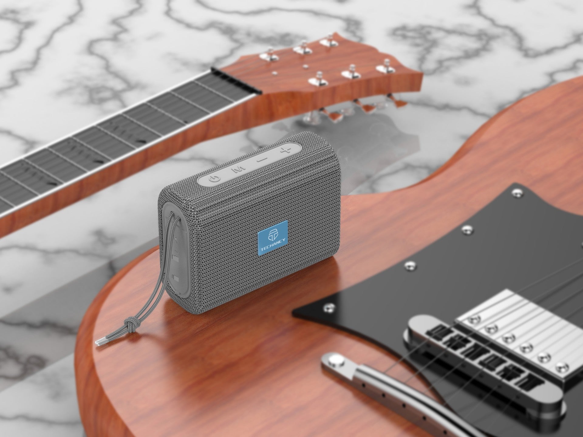 Techancy TH2630 Mini Wireless Speaker Gray, Built-in Battery Playback, Bluetooth 5.0 Connectivity, TWS Support