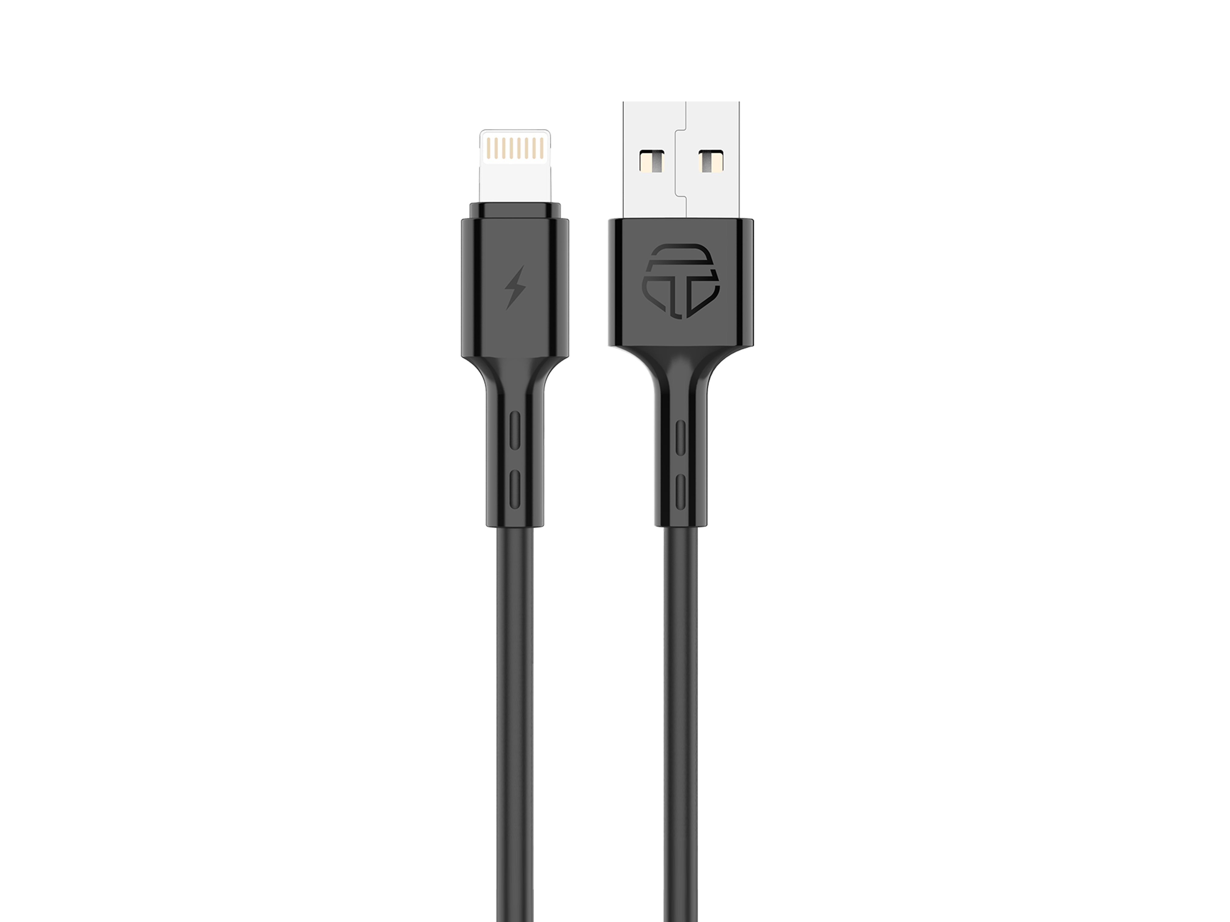Techancy Cabo De Dados Usb-Ip7/8/x/11-14, TB1738 1M 2,4A Carregamento Rápido, Transferência De Dados, Preto