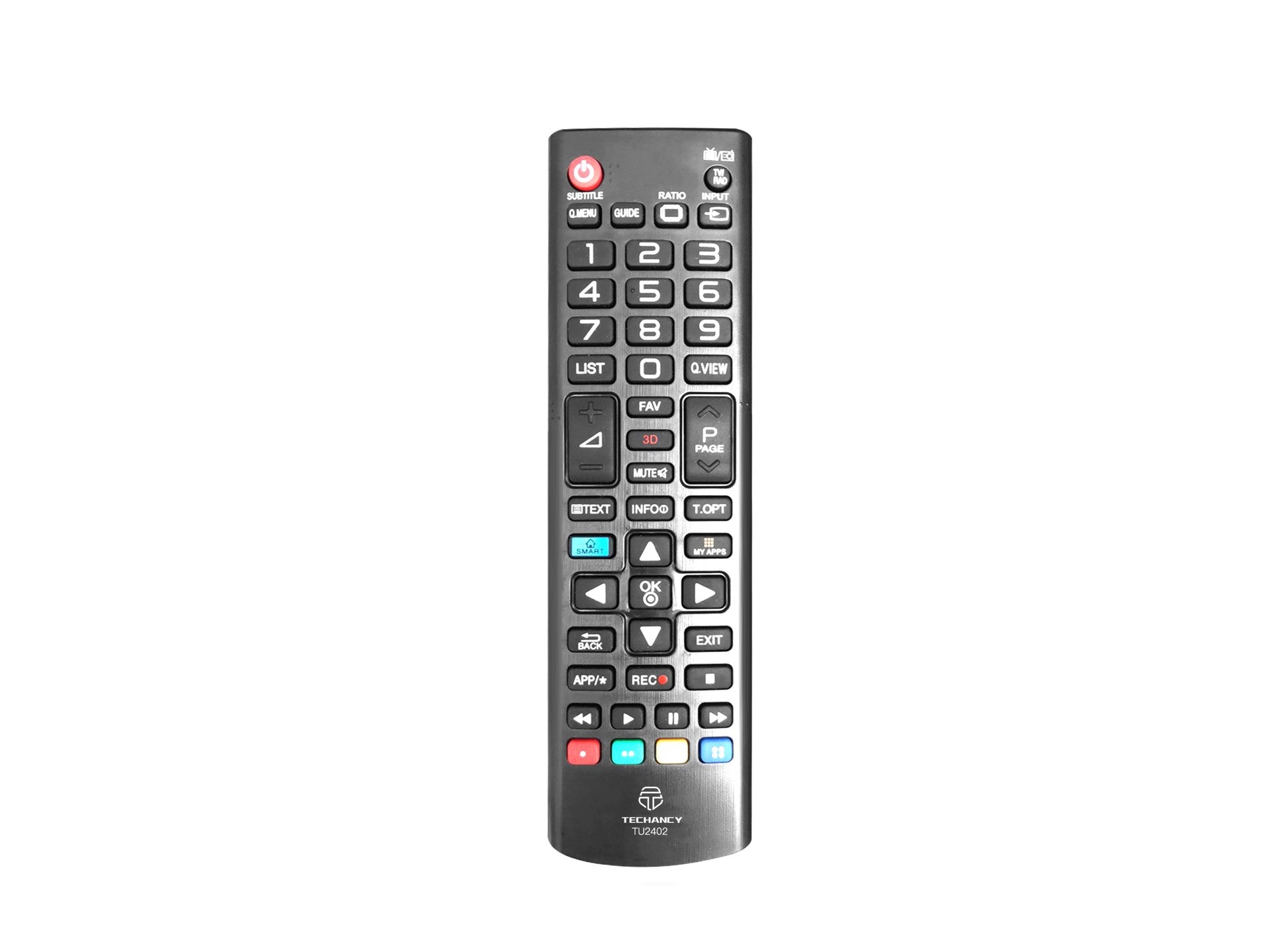 Techancy Controlo Remoto Do Televisor TU2402, Alcance Sem Fios De 8m, Compatível Com Televisores Lg, Ligação Auto-Adaptável