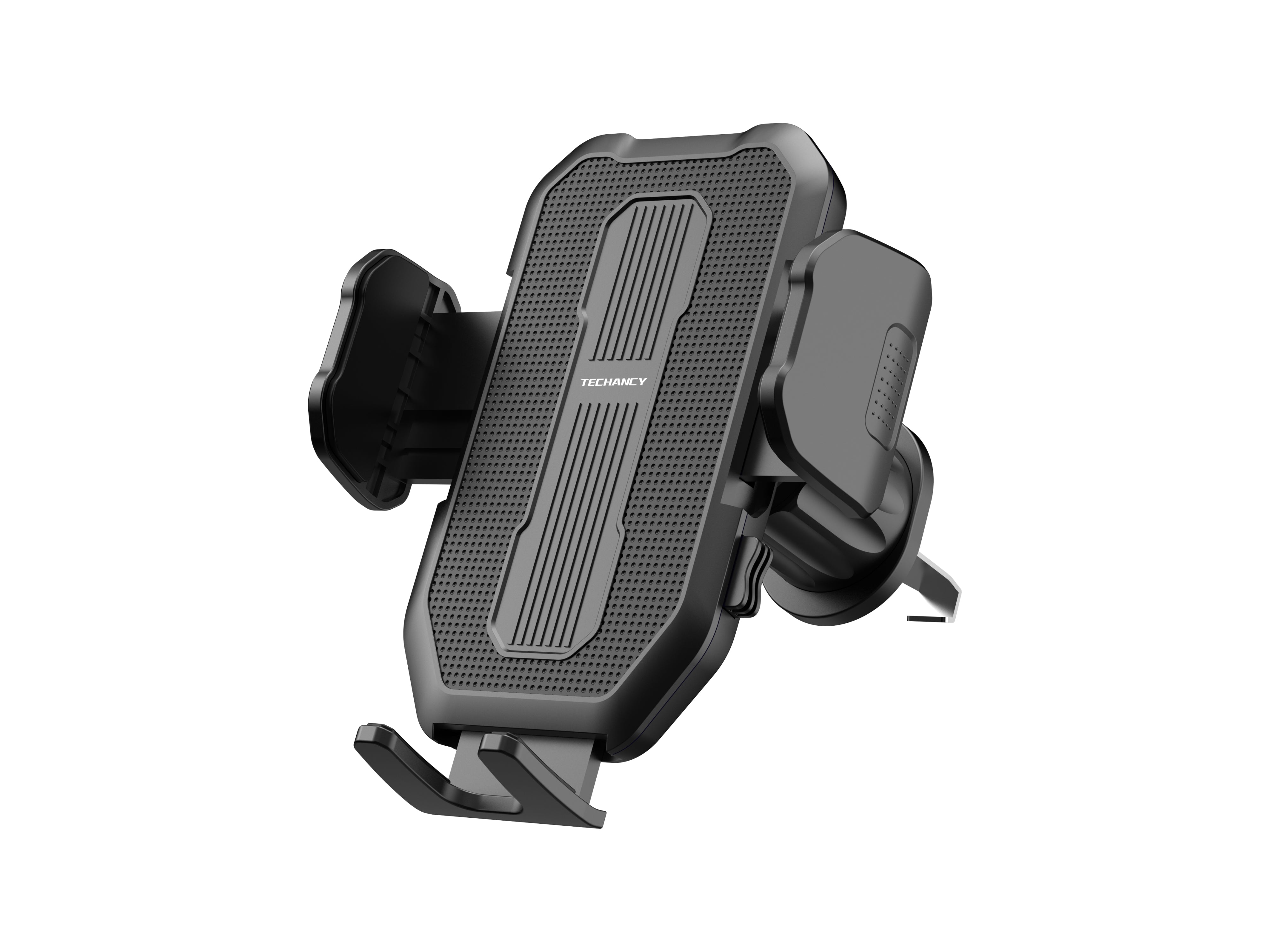 Techancy suporte de telemovel para carro TI2340 Operacao com uma mao Compativel com 4.5-7.2 pol Preto