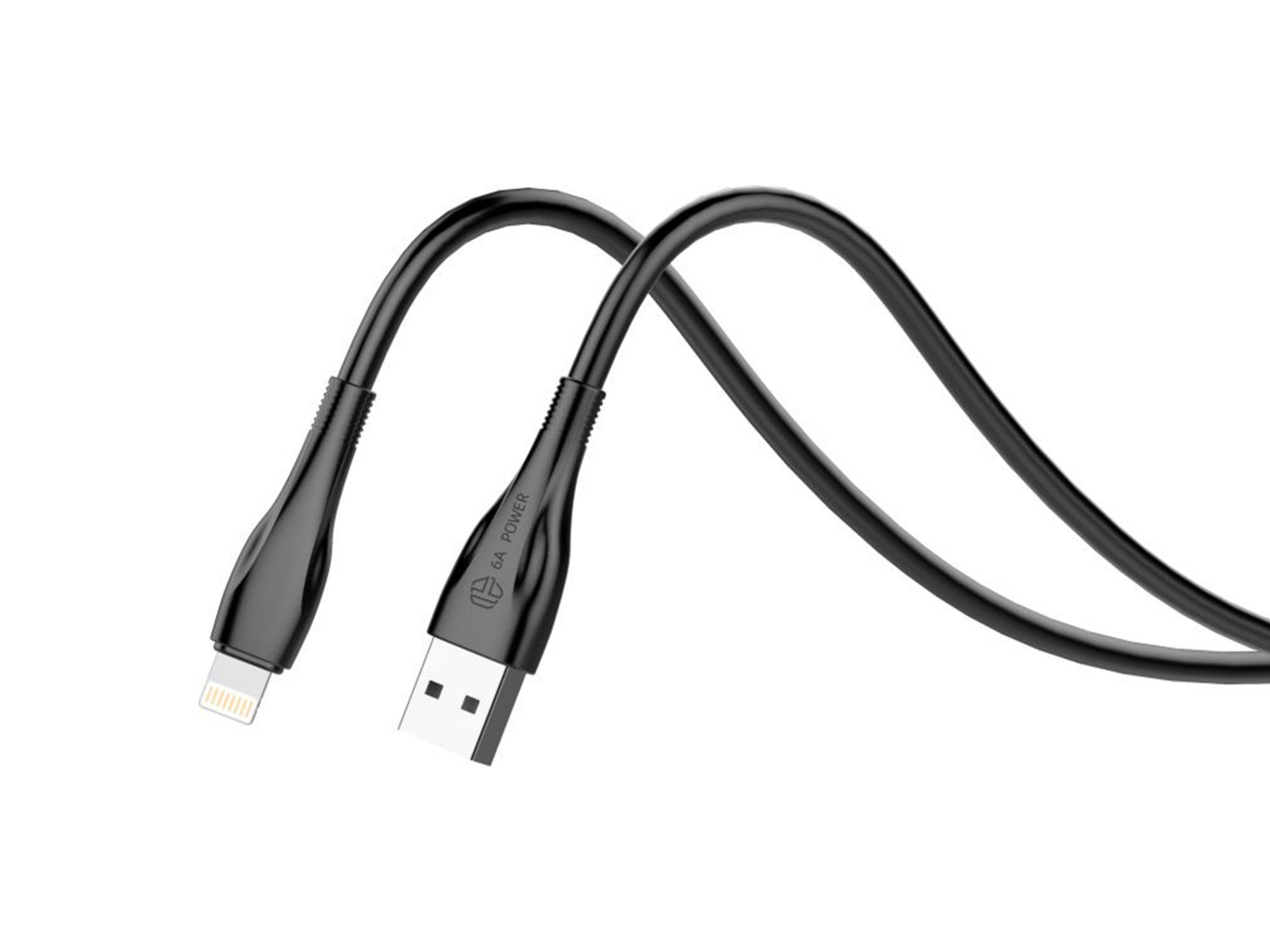 Cable de datos de carga superrápida Techancy 6A, negro TB1763, puerto USB-Tip8/X/11-14, 1 m de longitud, carga rápida