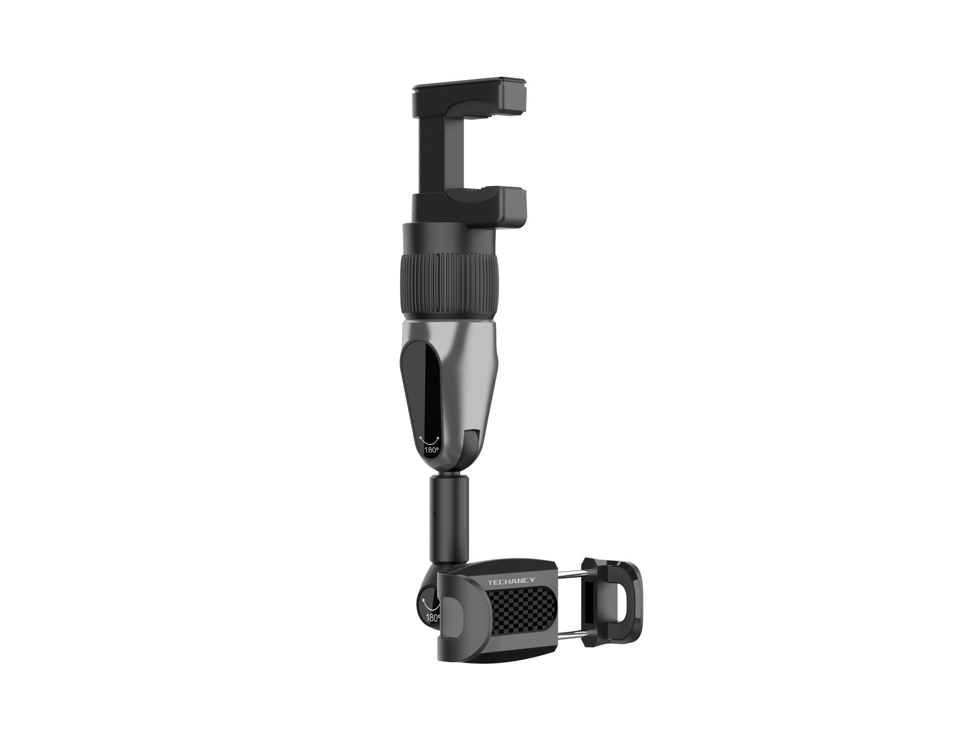Techancy Mobile Phone Holder, TI2278, Supports 360° Angle Adjustment, Installs on Car Rearview Mirror, Black