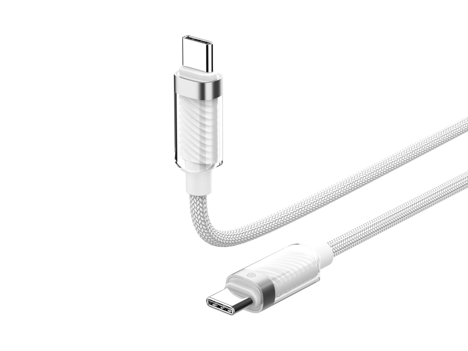 Techancy Cabo De Dados Usb-C Para Usb-C 1m/60w Branco TB1798 Para Carregamento De Smartphones, Tablets E Computadores Portáteis