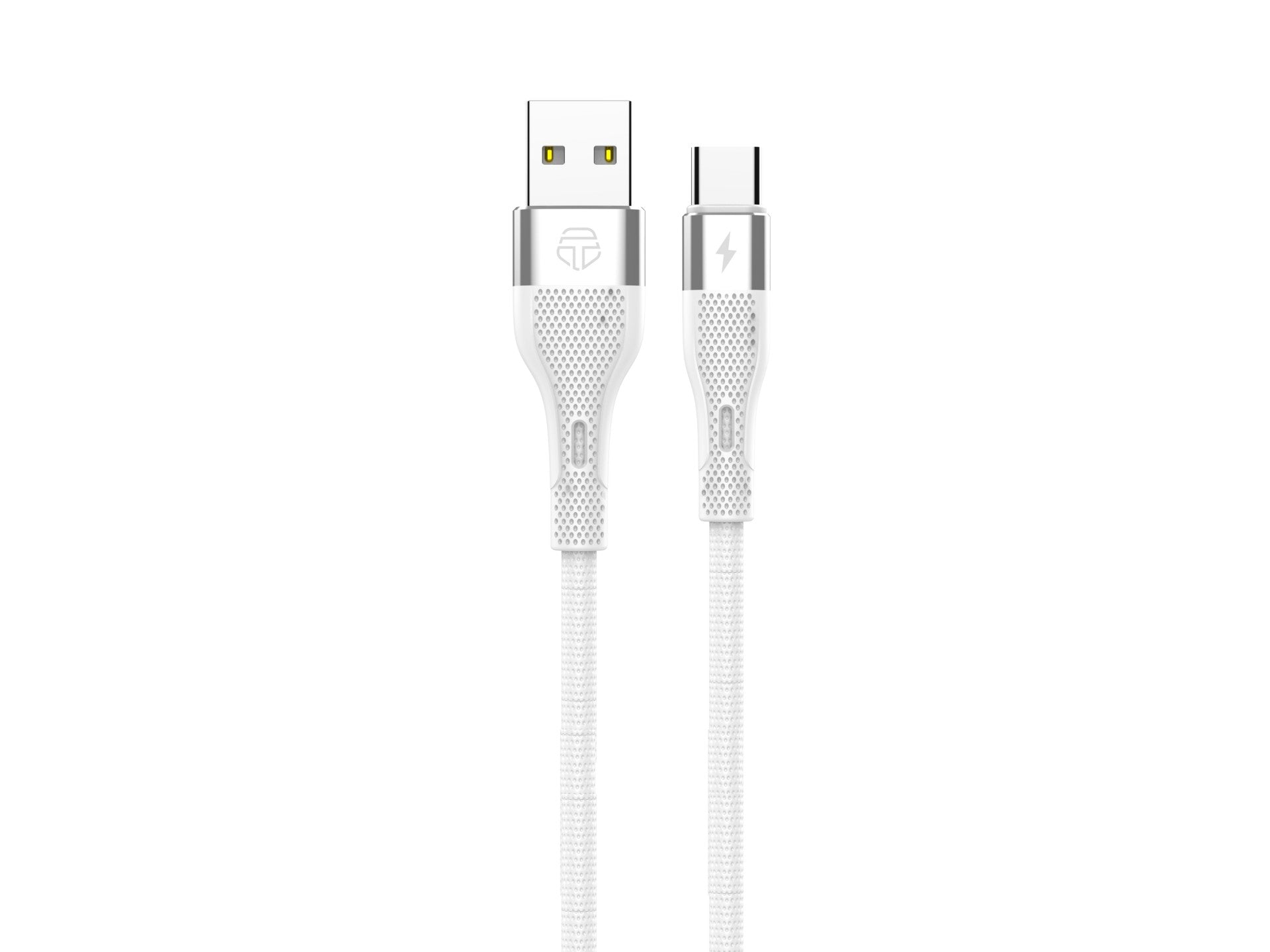Techancy Cabo De Dados Usb Tipo C Branco TB1779, Carregamento Rápido De 3,1 A, Suporte Para Transferência De Dados De 480 Mbps