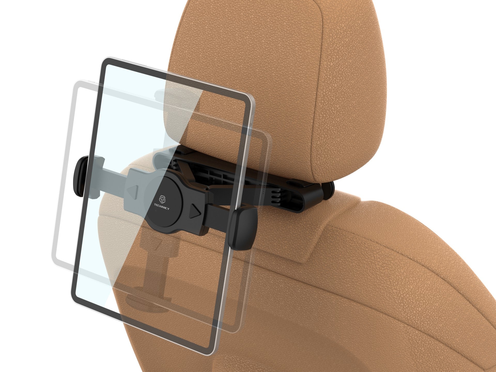 Techancy Suporte Para Banco Traseiro Do Automóvel TI2322, Para Dispositivos De 4,7-13 Polegadas Giro De 360 Preto