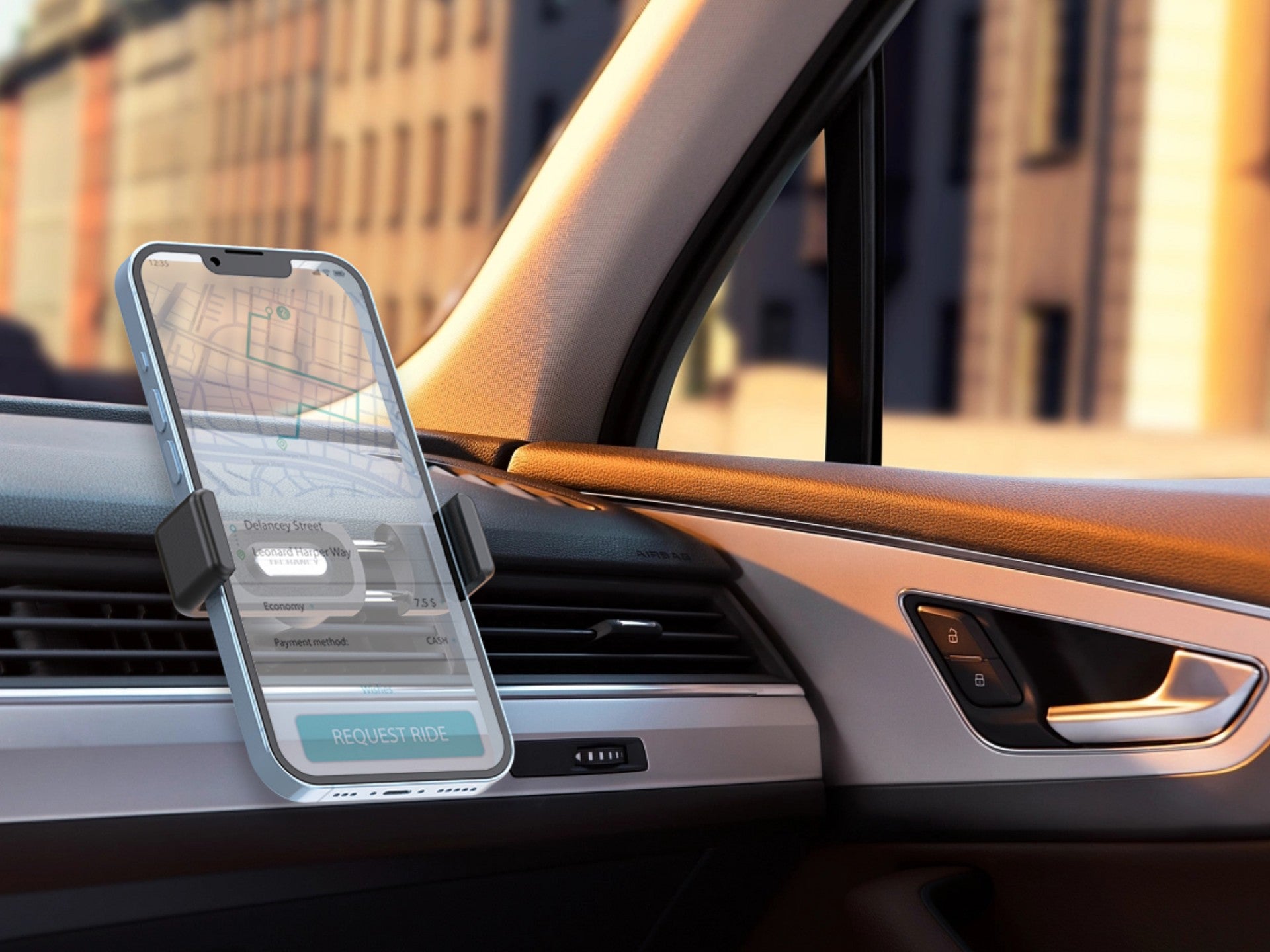 Techancy Car Phone Holder Ti2281, High Strength ABS Material, Suitable for All Mobile Phones.