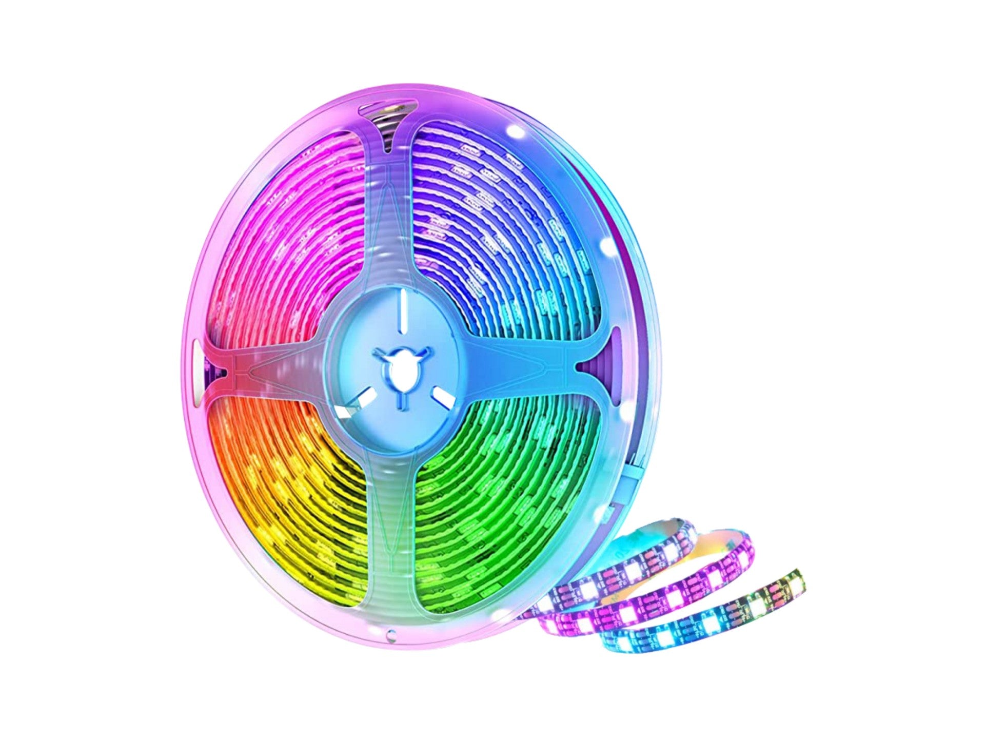 Techancy Fita Led 3m KR1500, Fonte De Alimentação 5v/Usb Com Controlo Sem Fios, Efeito Multicolor Rgb, À Prova De Água Ip65