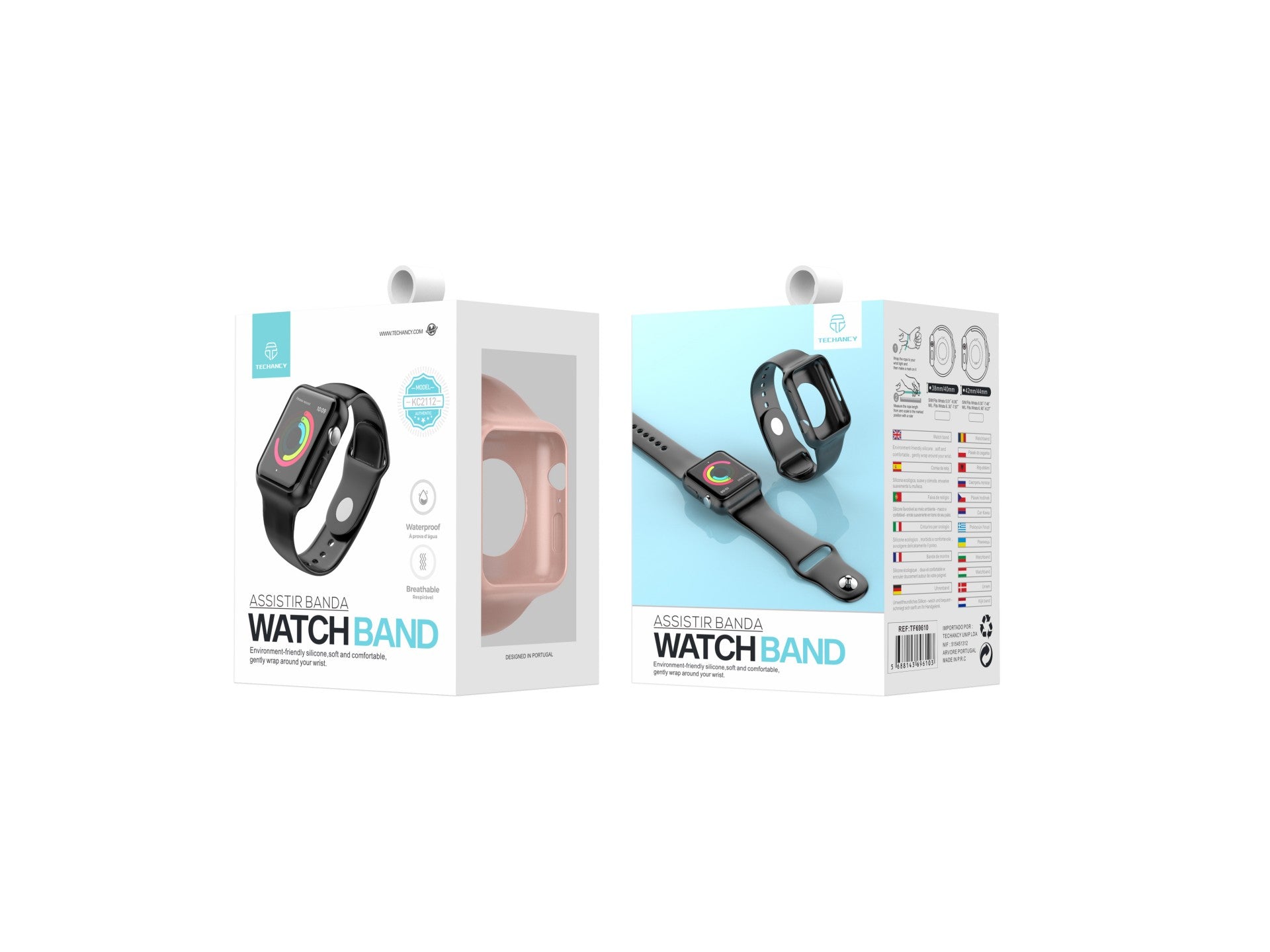 Correa adhesiva Techancy KC2112 para Apple Watch de 42-44 mm, color rosa