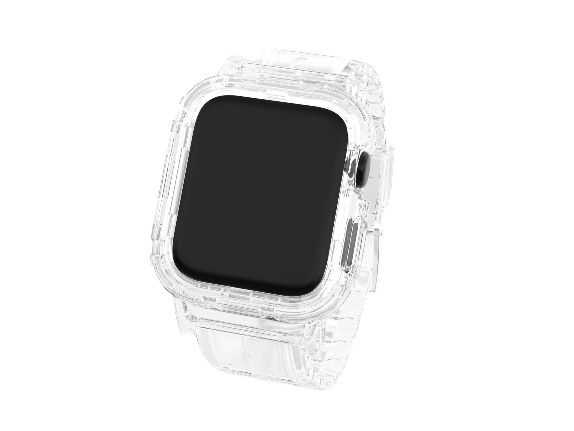 Pulseira de silicone Techancy, KC2111, compatível com Apple Watch 38-40 mm, cor transparente
