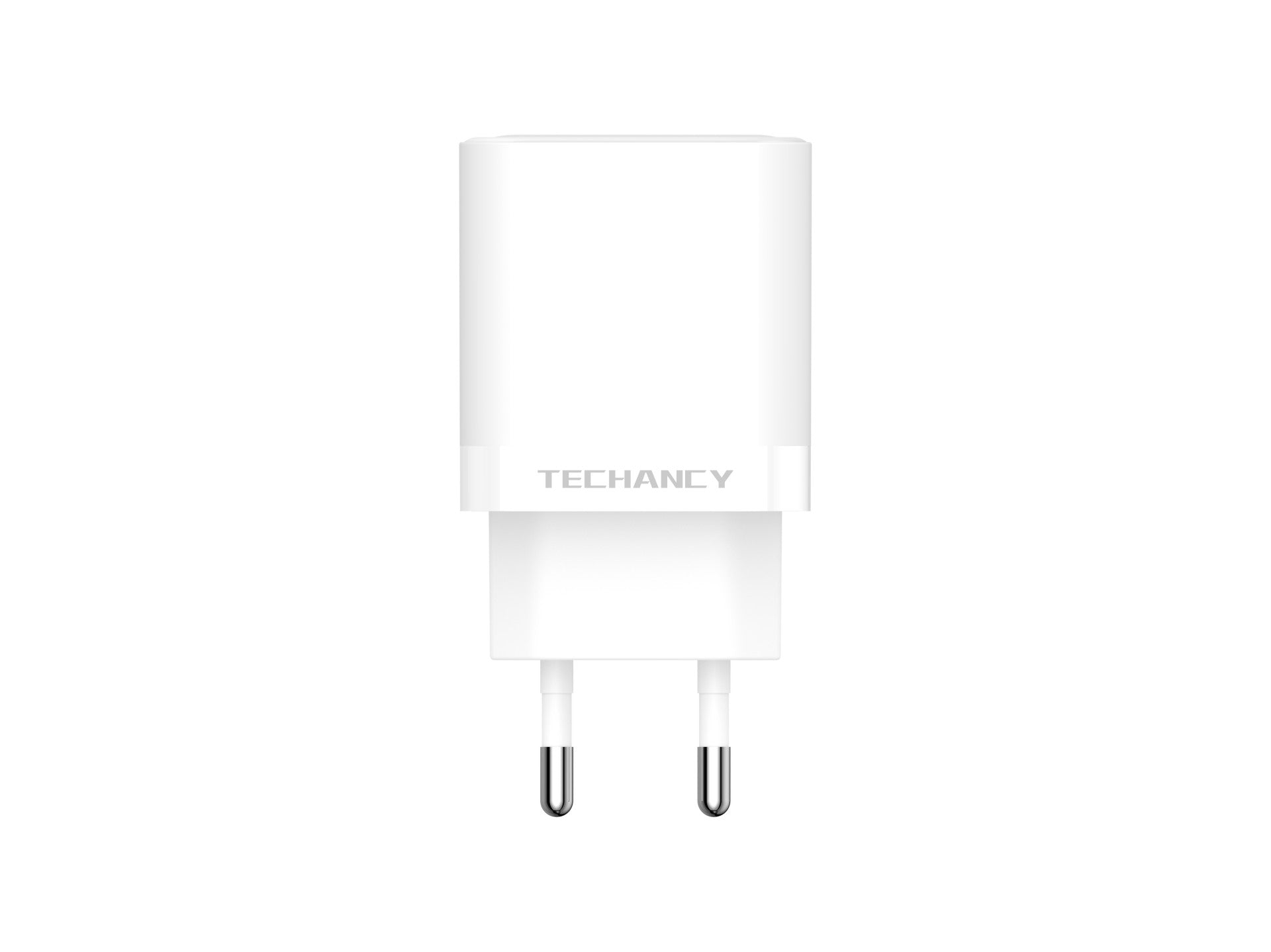 Techancy Carregador 40W Dual USB C PD PPS TA2827 Carregamento rapido para iPhone Android Tablet Adaptador EU Branco
