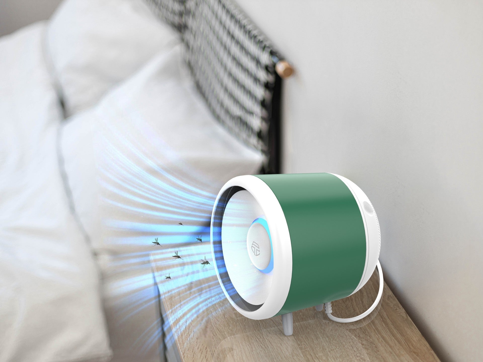Techancy USB Powered Photocatalytic Mosquito Repellent, KM1202, Photocatalytic, Physical Capture, Integrated Ventilation, Eco-Friendly