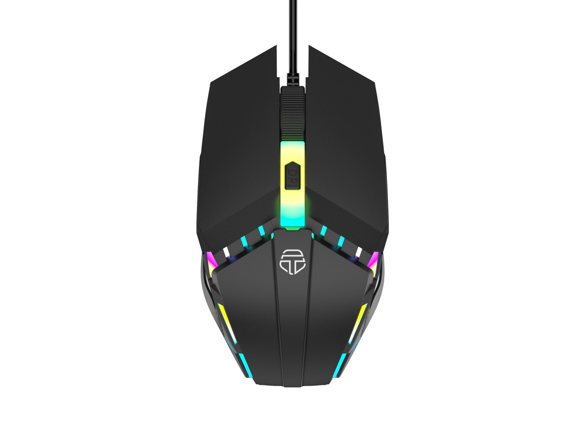 Techancy Gaming Mouse TJ6105, 1,5m, Com Led, Comutação De Dpi De 3 Velocidades, Roda De Deslocamento Antiderrapante