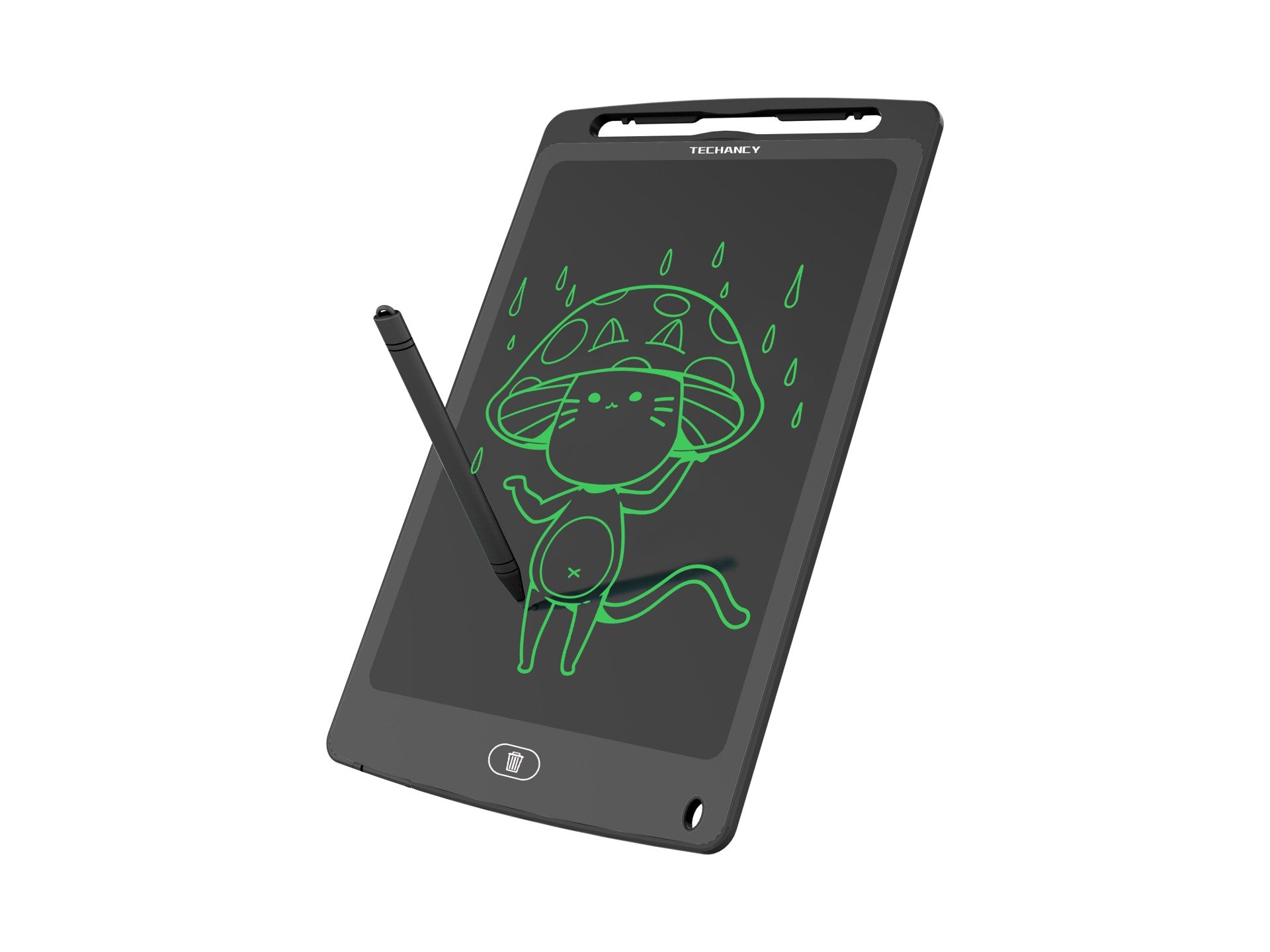 Tableta de dibujo Techancy TY7902 de 10 pulgadas con pantalla LCD, delgada y portátil, borrado con un solo toque, color negro