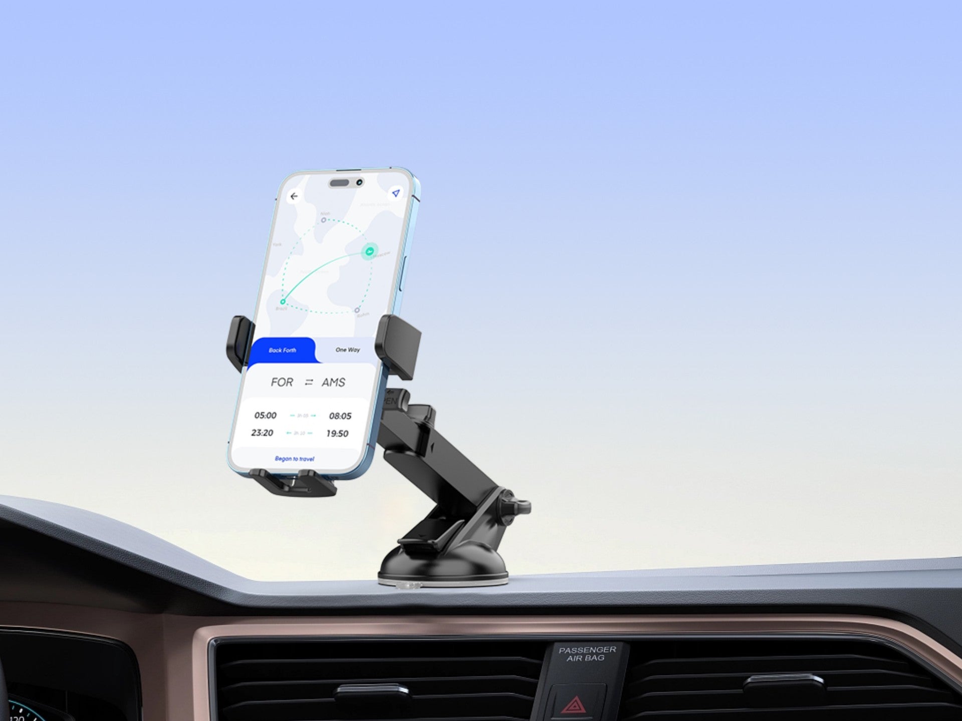 Soporte para teléfono de coche Techancy , Ti2294, ABS de alta resistencia, para teléfonos móviles de 4 a 6,8 pulgadas