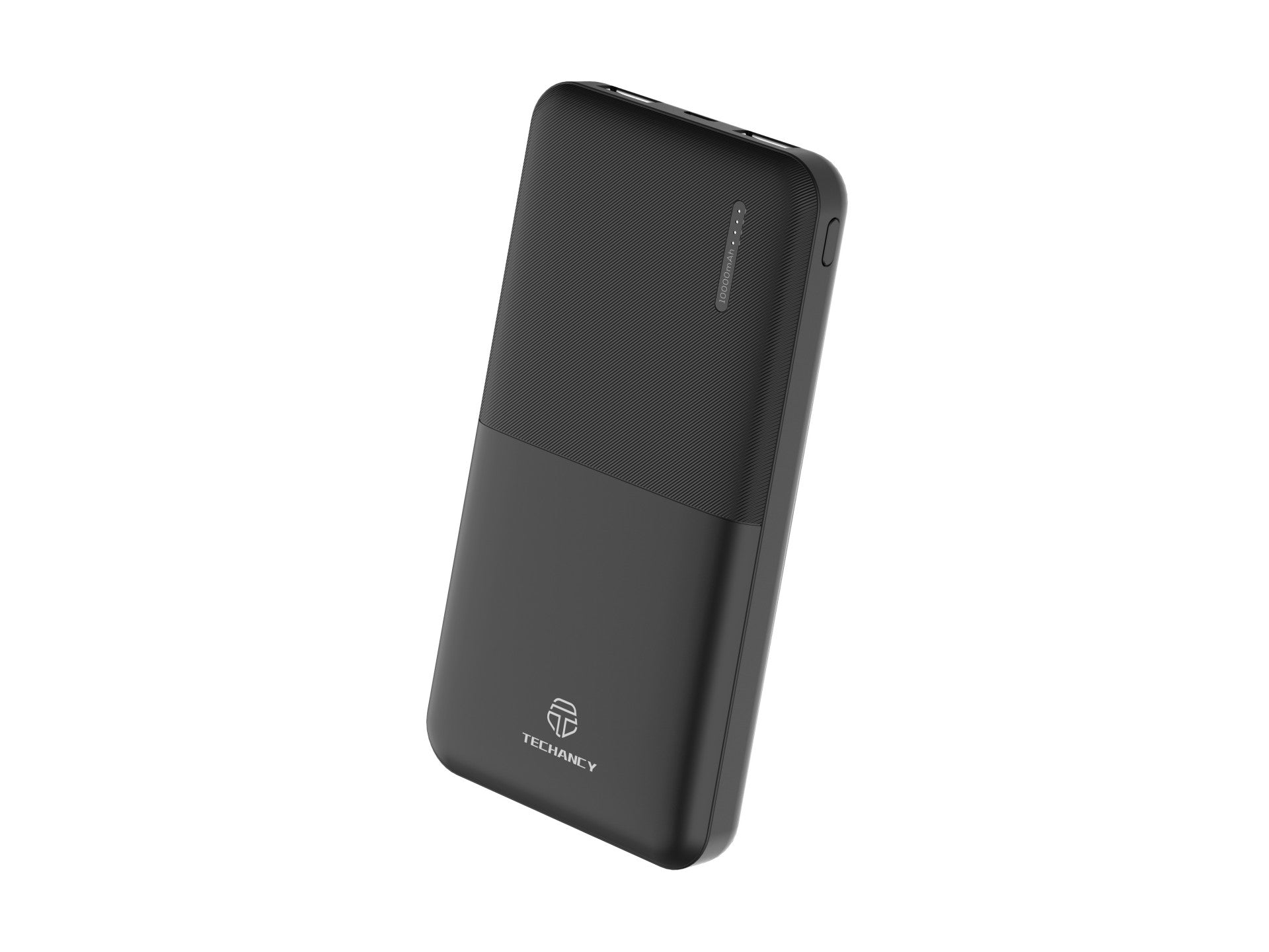 Techancy 10000mah Power Bank Black TF2766,2A Fast Charging, 2 Usb Outputs For Cell Phone/Tablet.