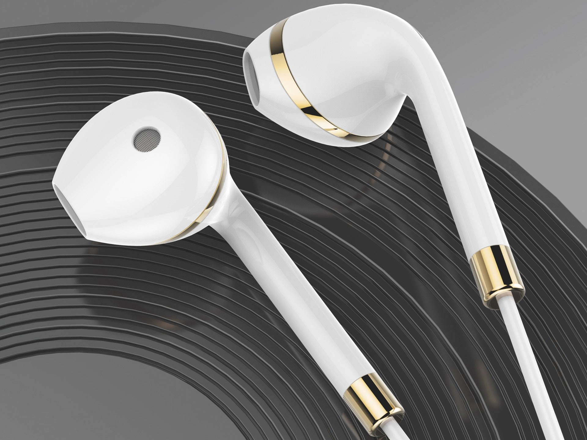 Techancy TD8023 wired headset, 3.5mm plug, in-line control, HD microphone, 1.2m cable.