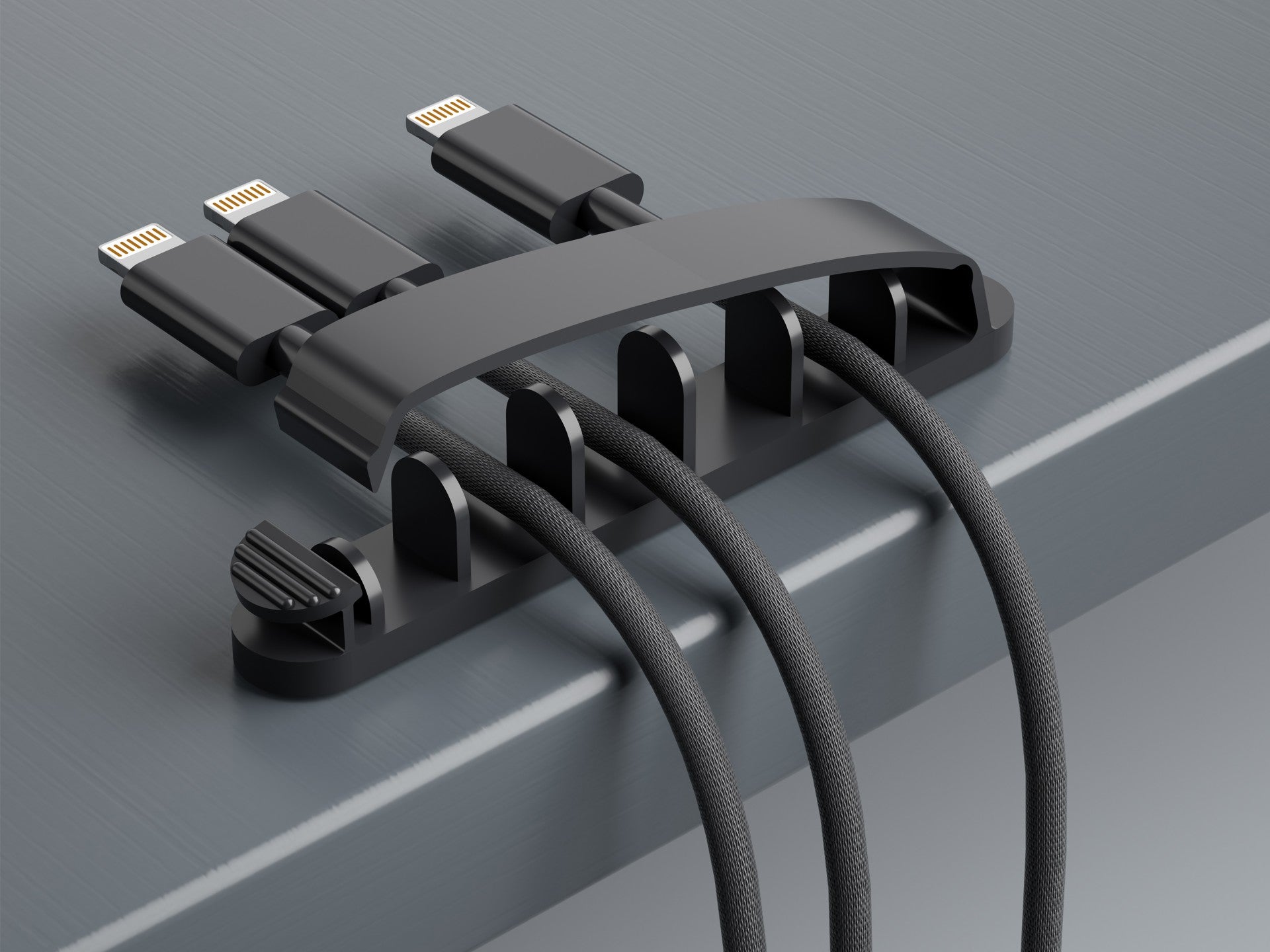 Portacables Techancy, TZ6291, paquete de 3, fácil de abrir y cerrar para guardar cables, color negro.