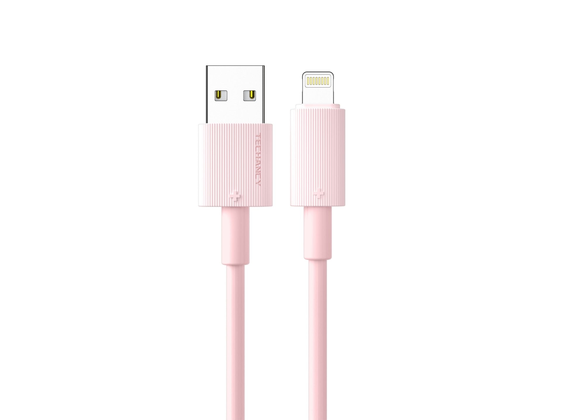 Techancy Cabo De Dados Usb-Lightning cor-de-rosa TB1768, Comprimento 1m Suporta Corrente De 3A E Transferência De Dados De 480mbps,