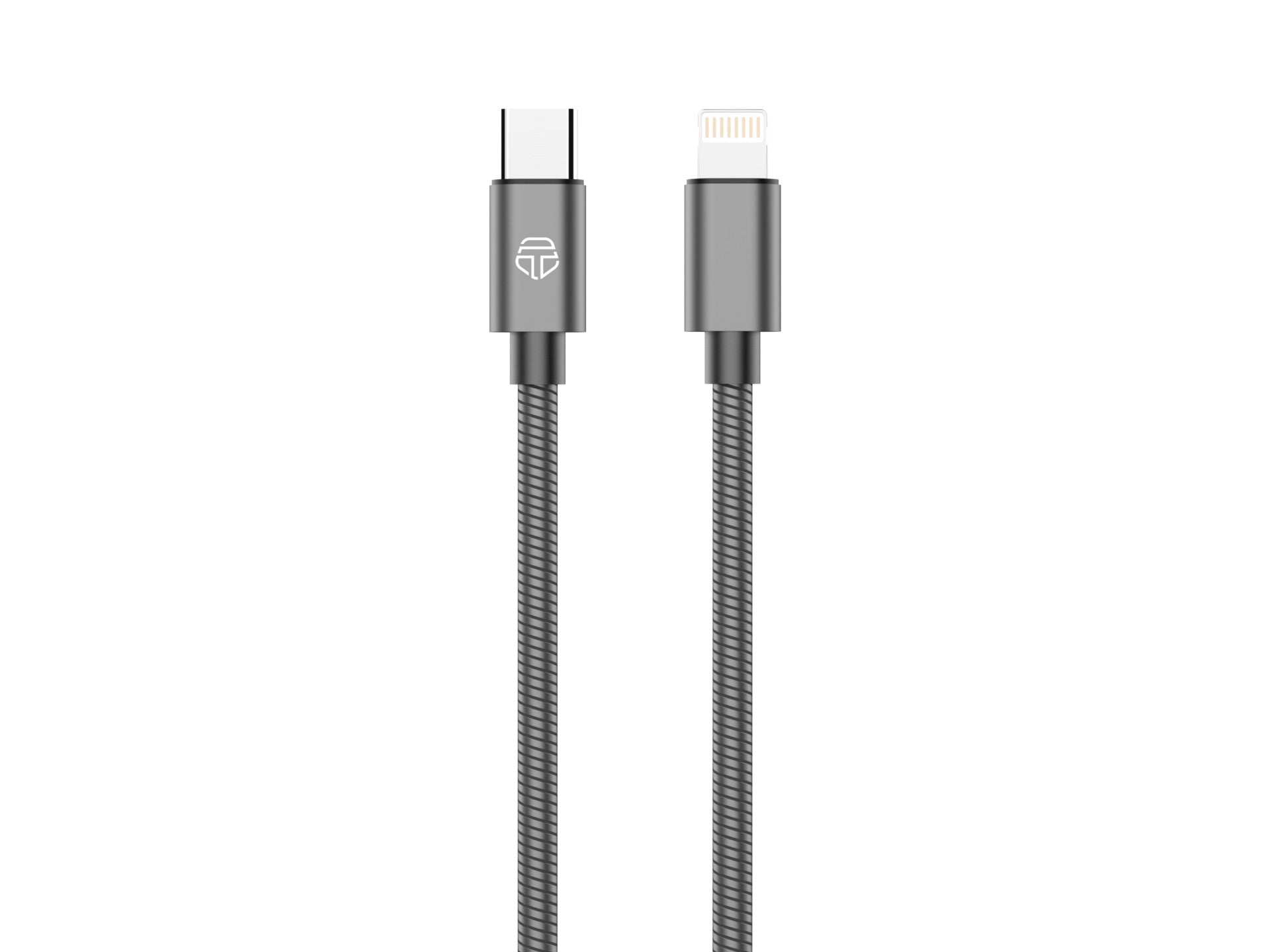 Techancy Cabo Usb C Para Lightning 1m TB1796, Design Totalmente Metálico, Resistente A Animais, Carregamento Rápido De 30 Watts