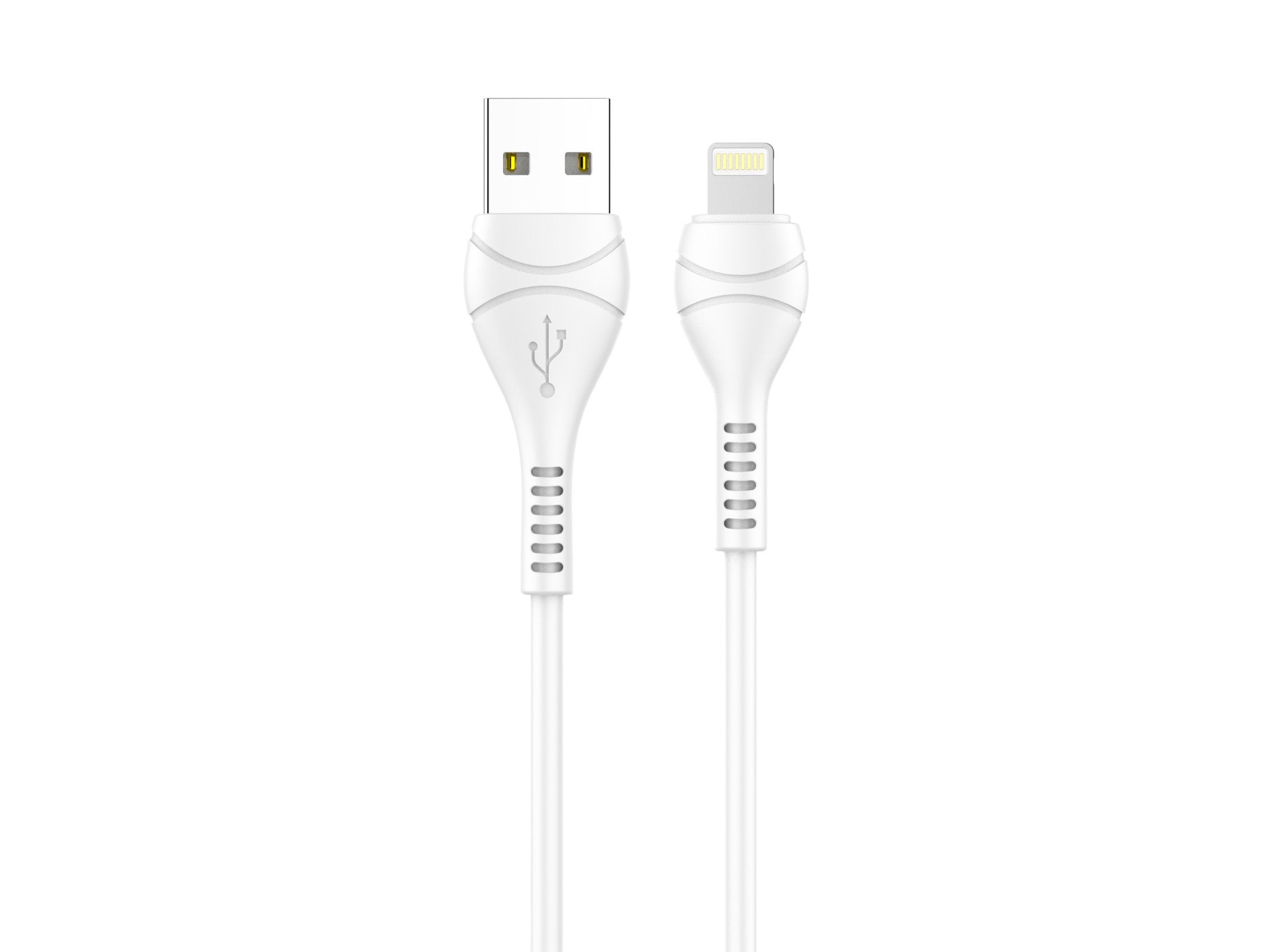Techancy Cabo Usb-Lightning Branco 1m TB1775,Carregamento Rápido 2.4a, Suporta Transmissão De Dados, Material Pvc