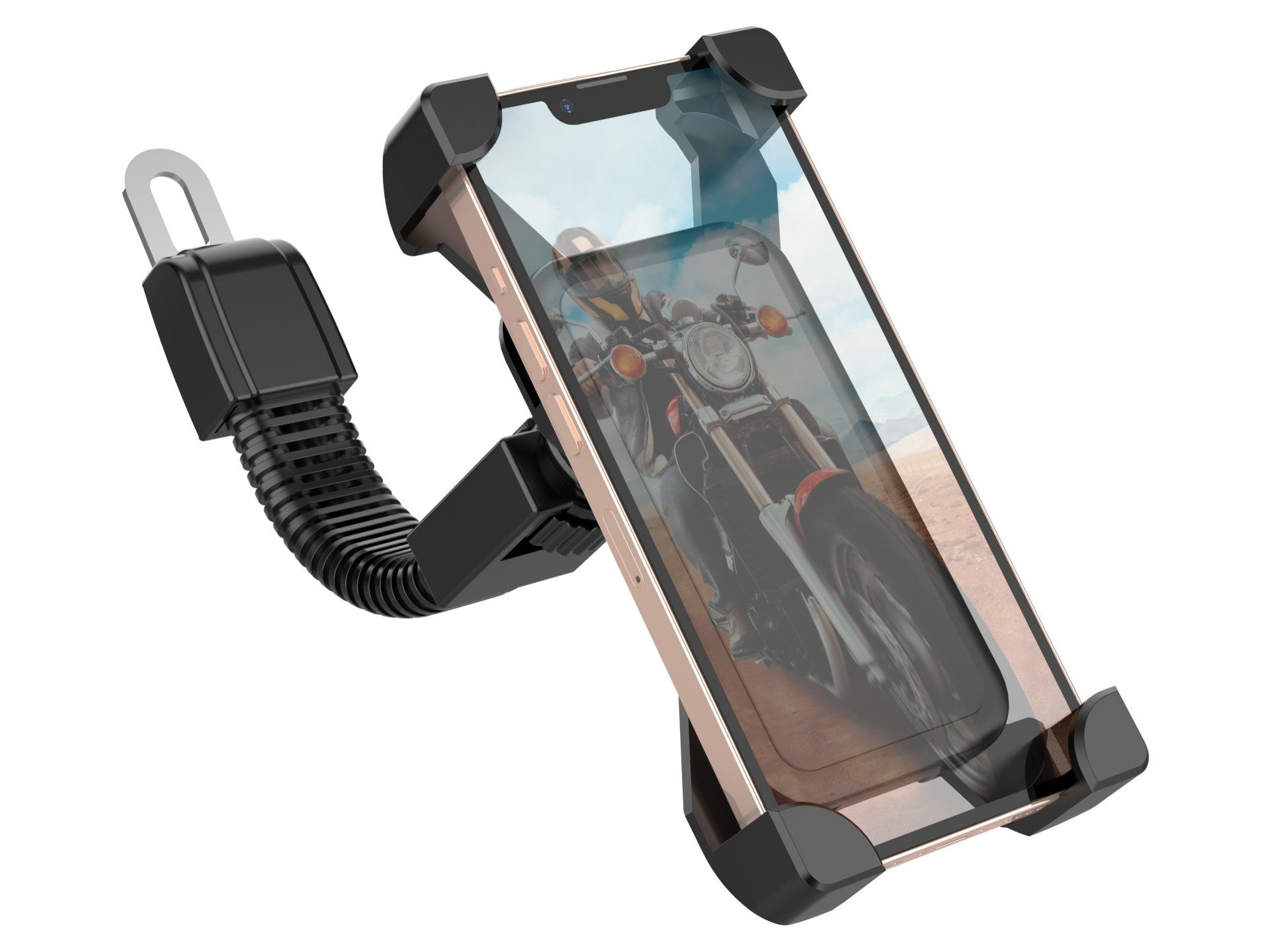 Soporte universal para teléfono móvil Techancy Ti2256 para motocicleta (4,5-7 pulgadas), firme y fiable, esencial para conducir.