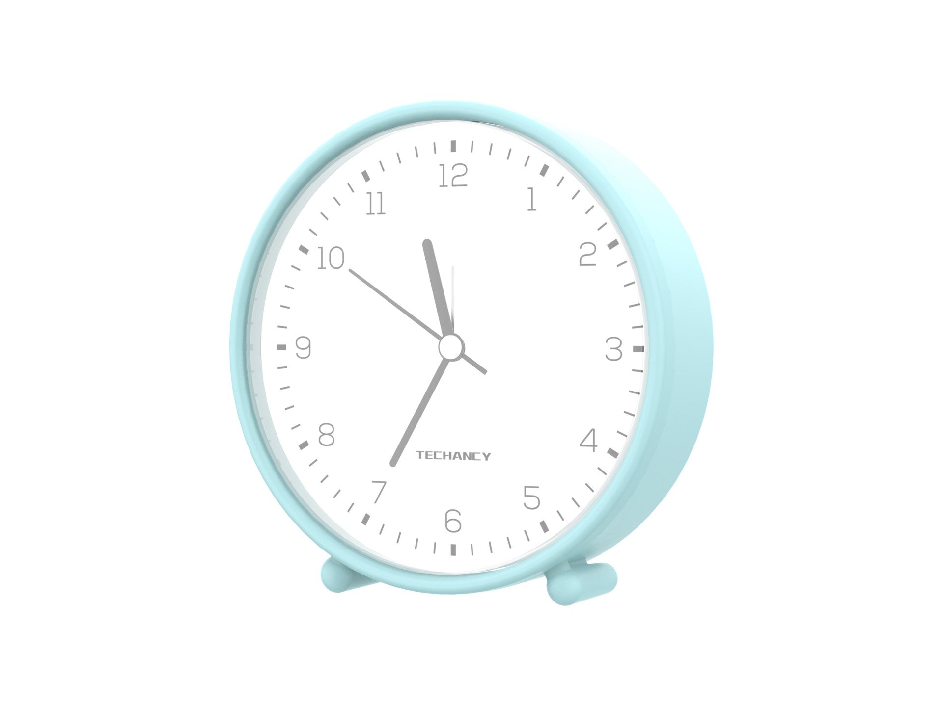 Techancy Mini despertador de mesa ME2624 silencioso números grandes espelho HD corpo ABS portátil para quarto e secretária cor azul