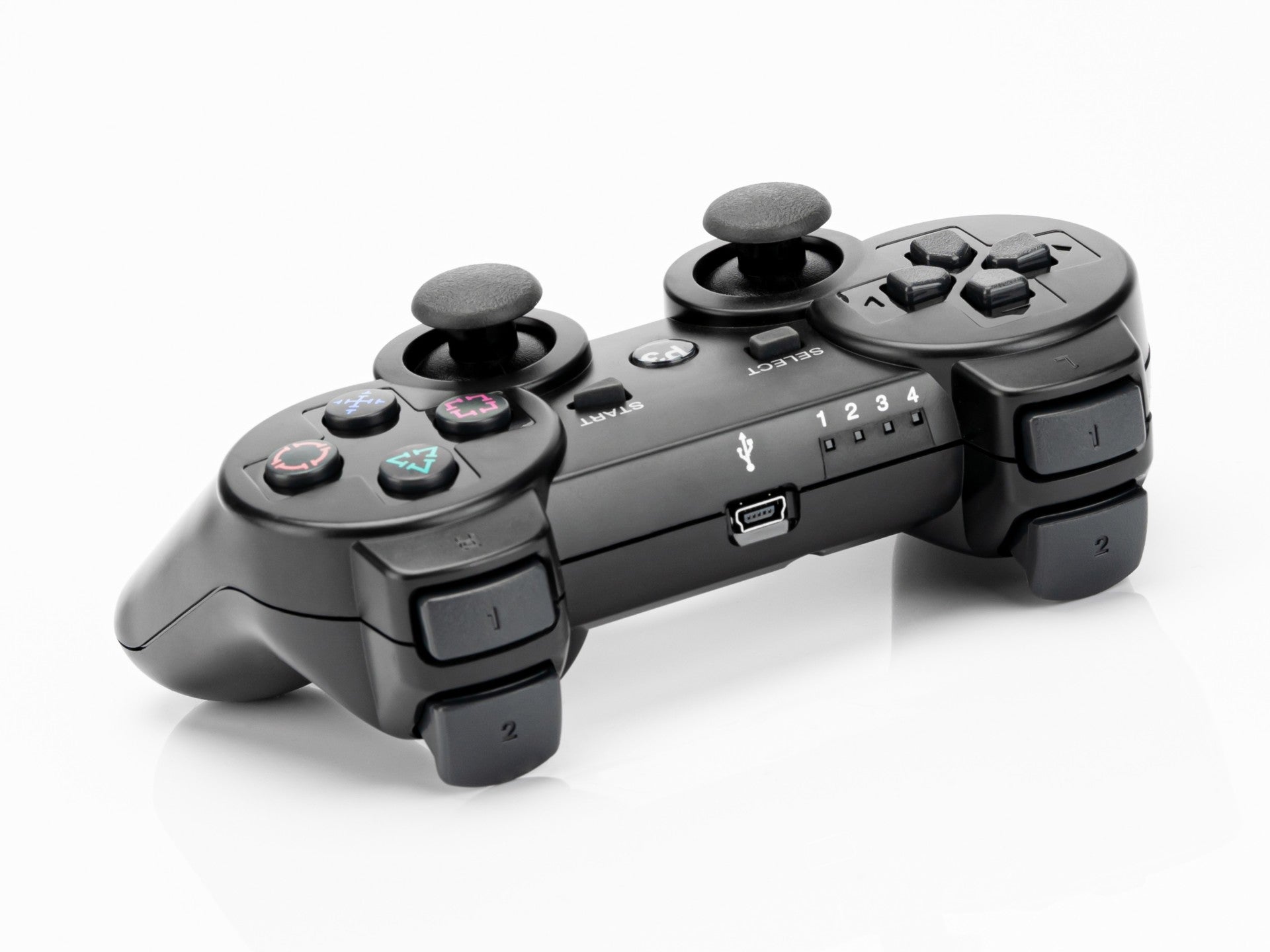 Techancy TX1705 Wired USB Gaming Controller for PS3 + PC, with Dual Joysticks and Vibration Feedback, Black