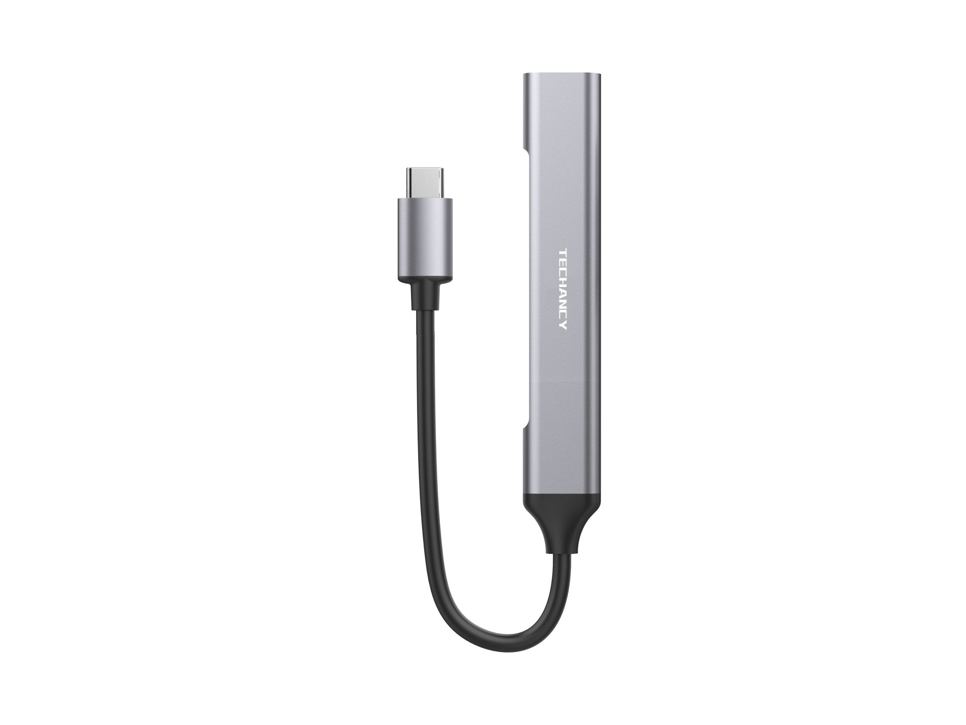 Techancy USB-C 3.0 HUB, 4-in-1 USB, KT2902, USB Hub Extender, Gray