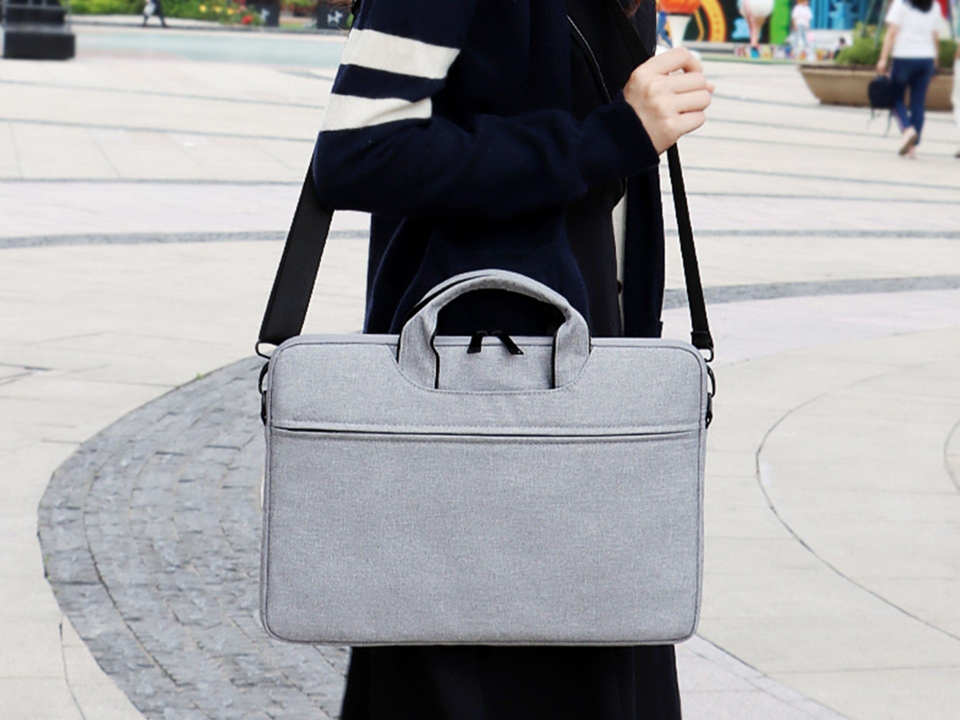 Techancy TW2778 Laptop Bag, Gray, 13.3-Inch, Adjustable Strap