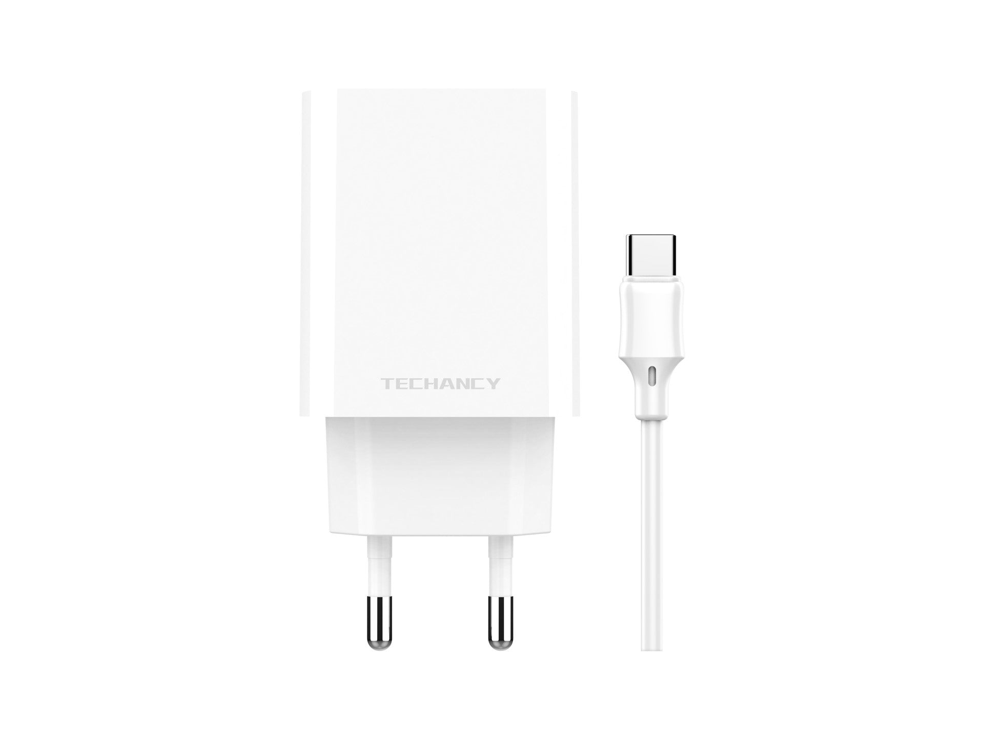 Techancy Carregador Qc3.0 18w Branco TA2803,Kit De Cabos Usb Type-C 3.0a,Compatível Com Samsung,Xiaomi,Huawei,Etc.,